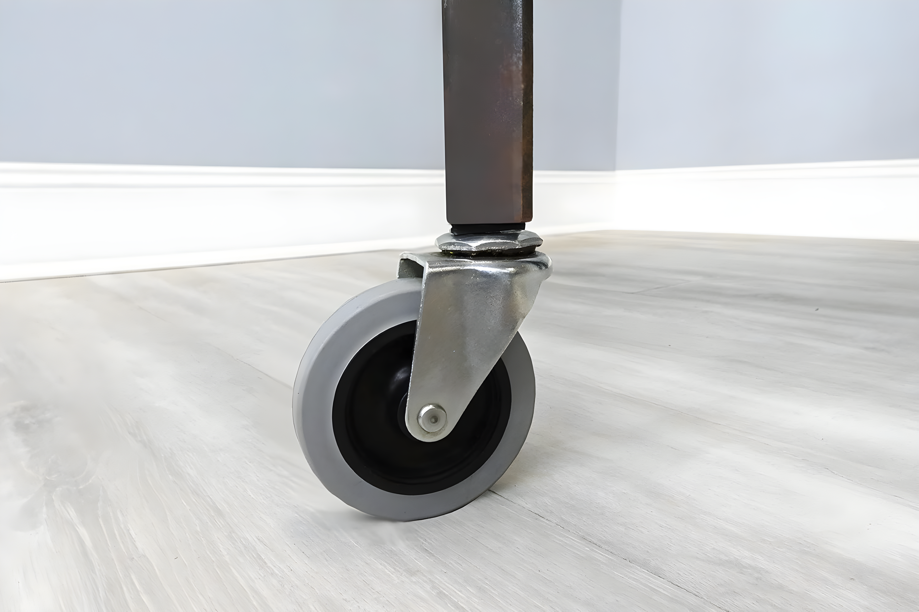 Shepherd 3-Inch Gray Thermoplastic Rubber Swivel Caster