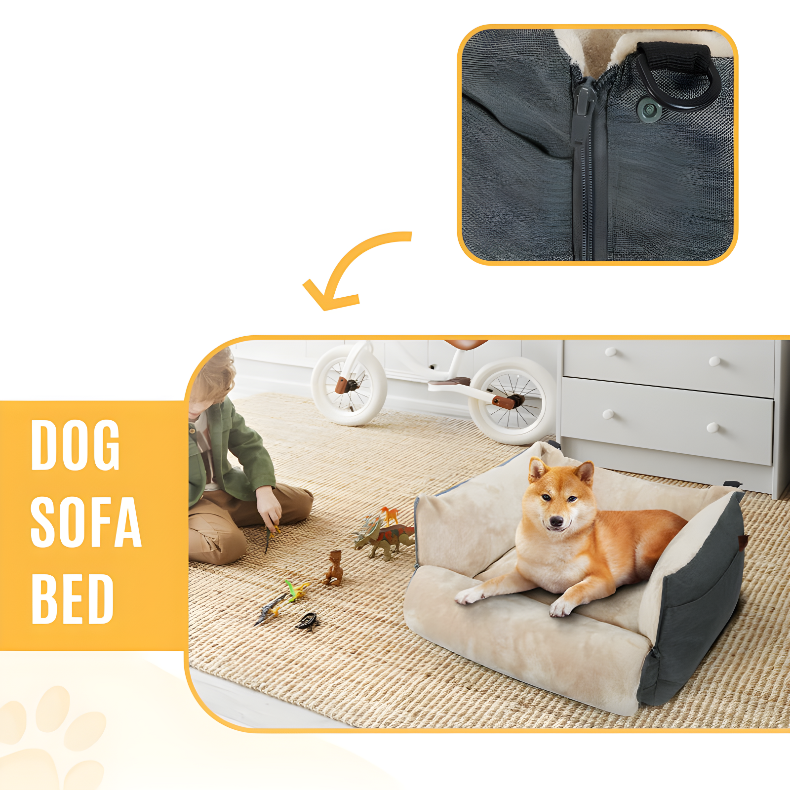 ATCHISON Detachable Washable and Waterproof Puppy Booster Car seat Soft Portable Dog Bed