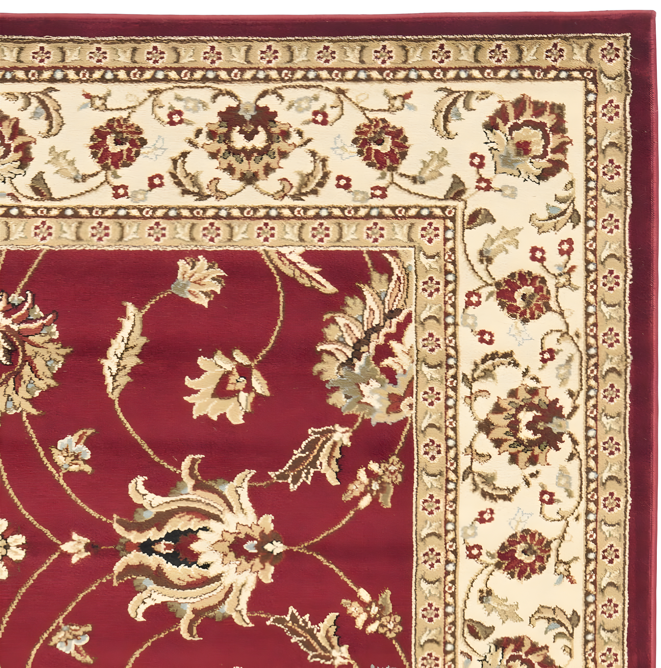 Lyndhurst LNH553 Power Loomed Area Rug - Red/Ivory - 5'3"x7'6" - Safavieh