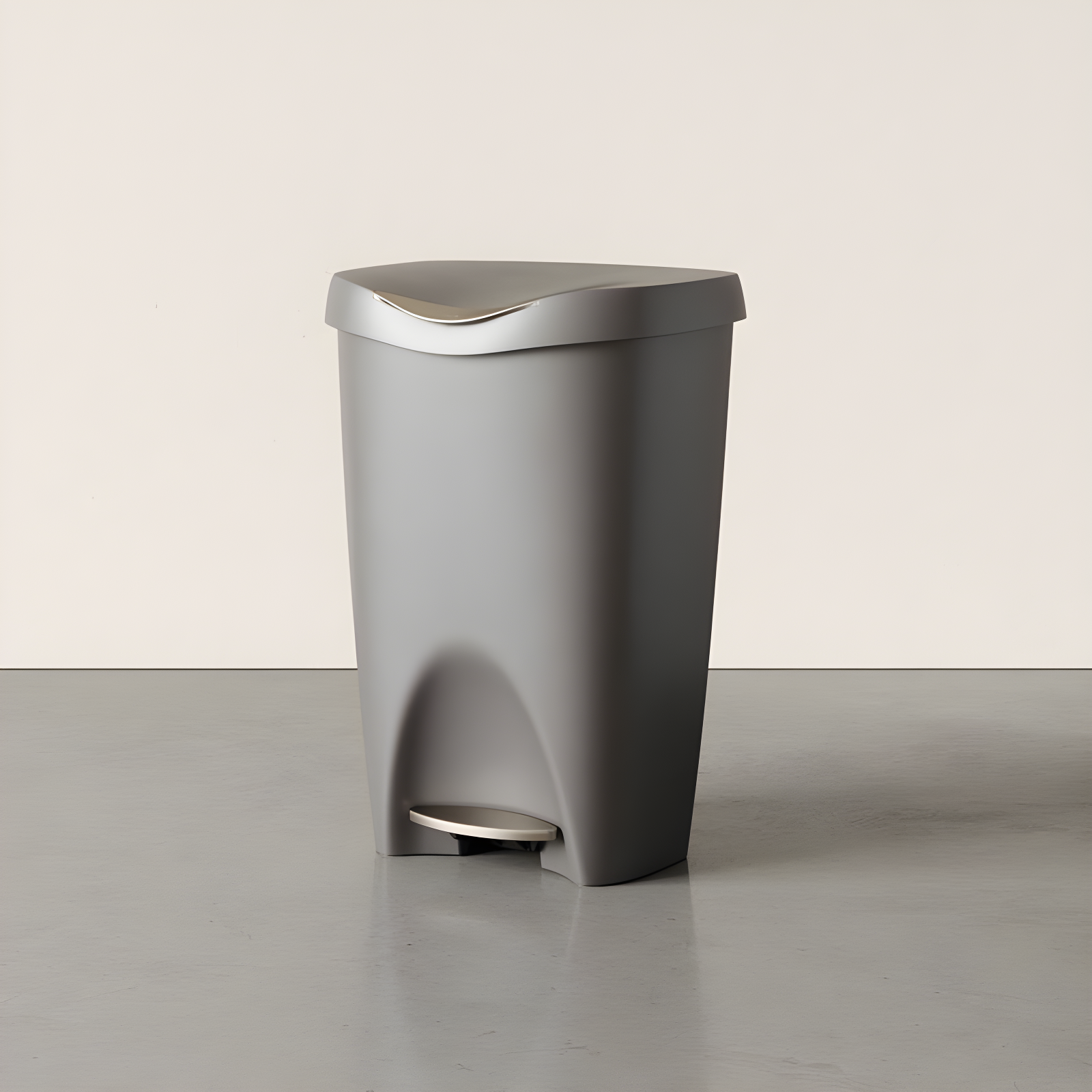 Umbra 13gal Brim Step Trash Can Nickel: Kitchen Trash Can, 50 Quart, Polypropylene, Indoor, Silver