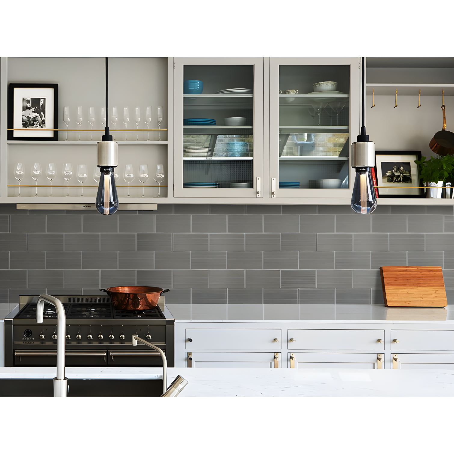 Hand Painted Series 3'' W x 6'' L Glass Peel and Stick Subway Tile