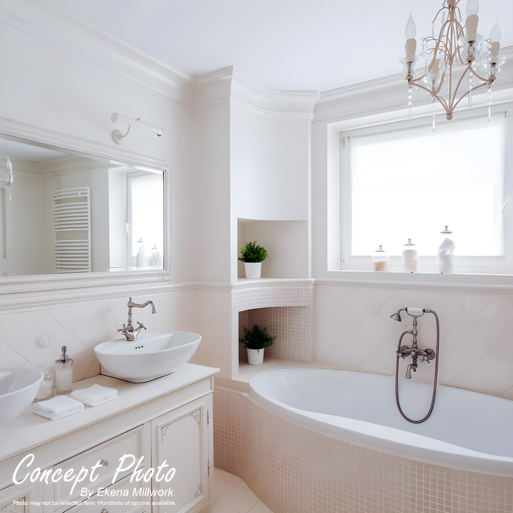 3'' H x 96'' W x 2.125'' D Plastic Crown