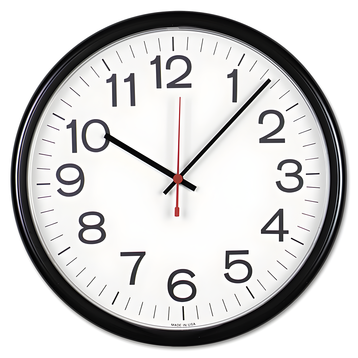 UNIVERSAL Indoor/Outdoor Clock 13 1/2" Black 11381