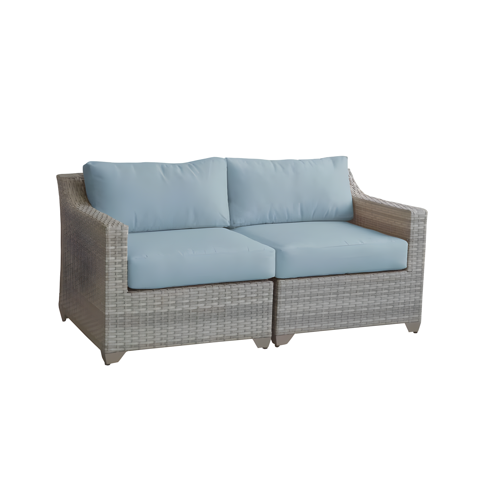 Bannister 64'' Wicker Outdoor Loveseat