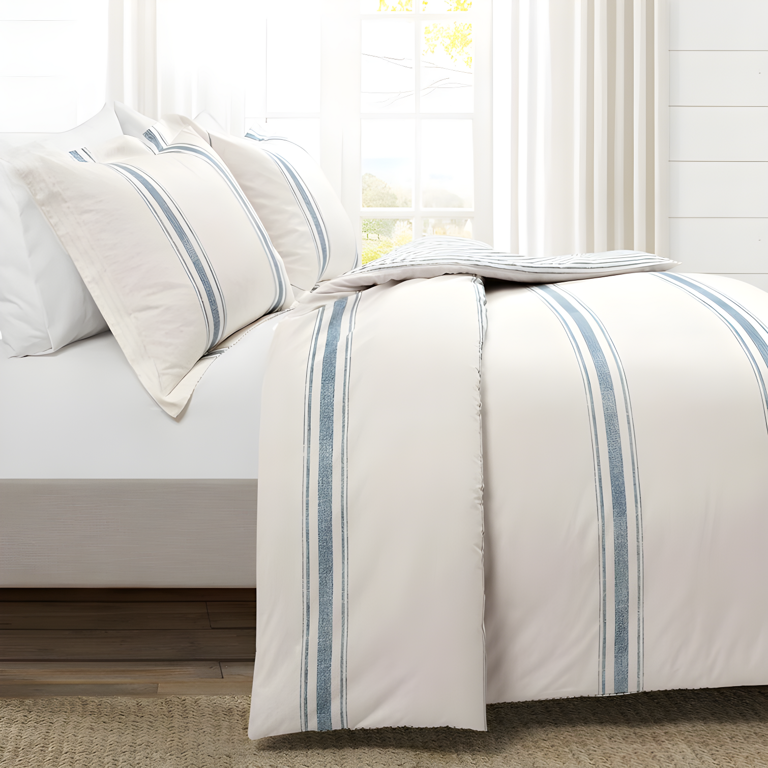 Farmhouse Standard Cotton Reversible Comforter Set