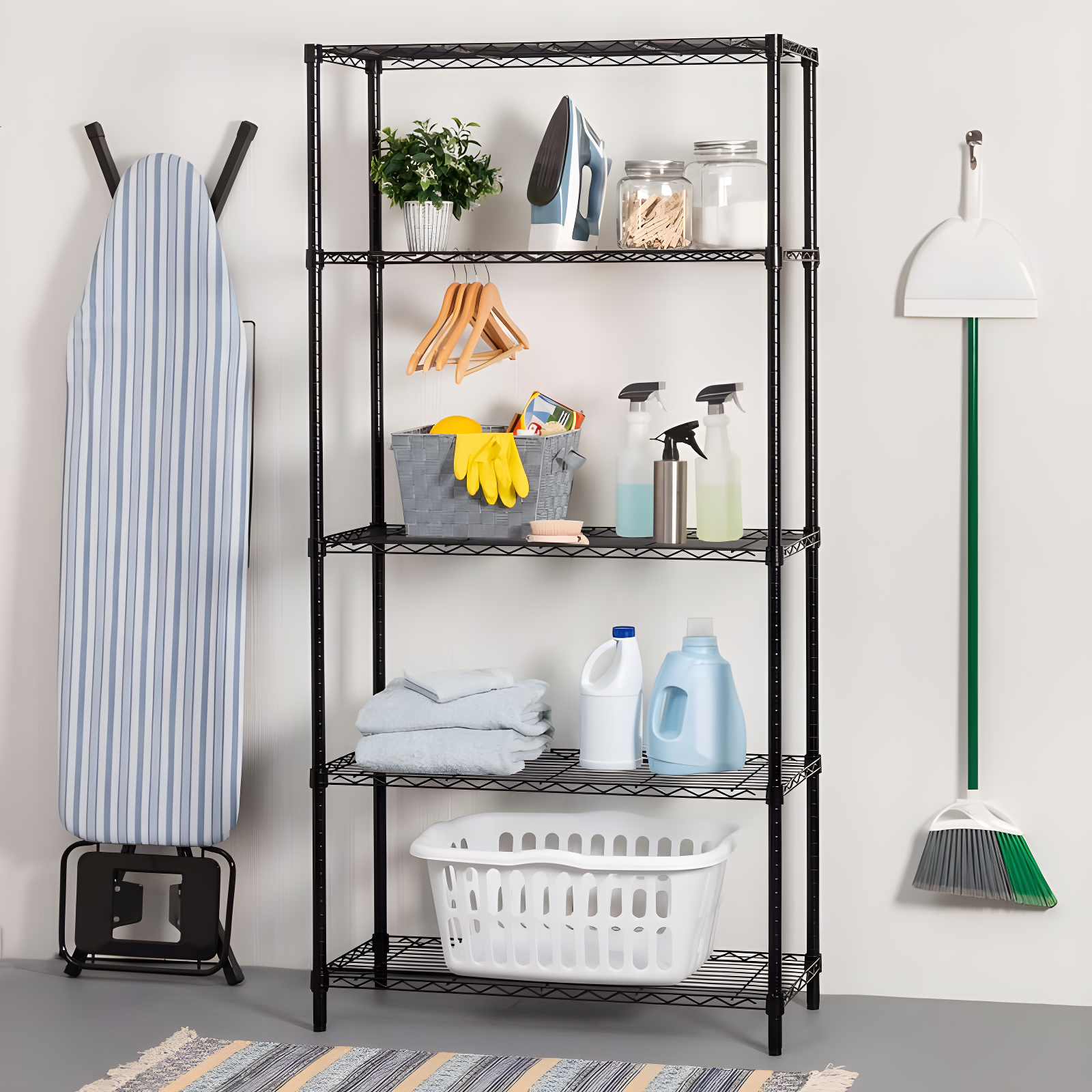 Honey-Can-Do 72 in. H X 14 in. W X 36 in. D Steel Shelving Unit