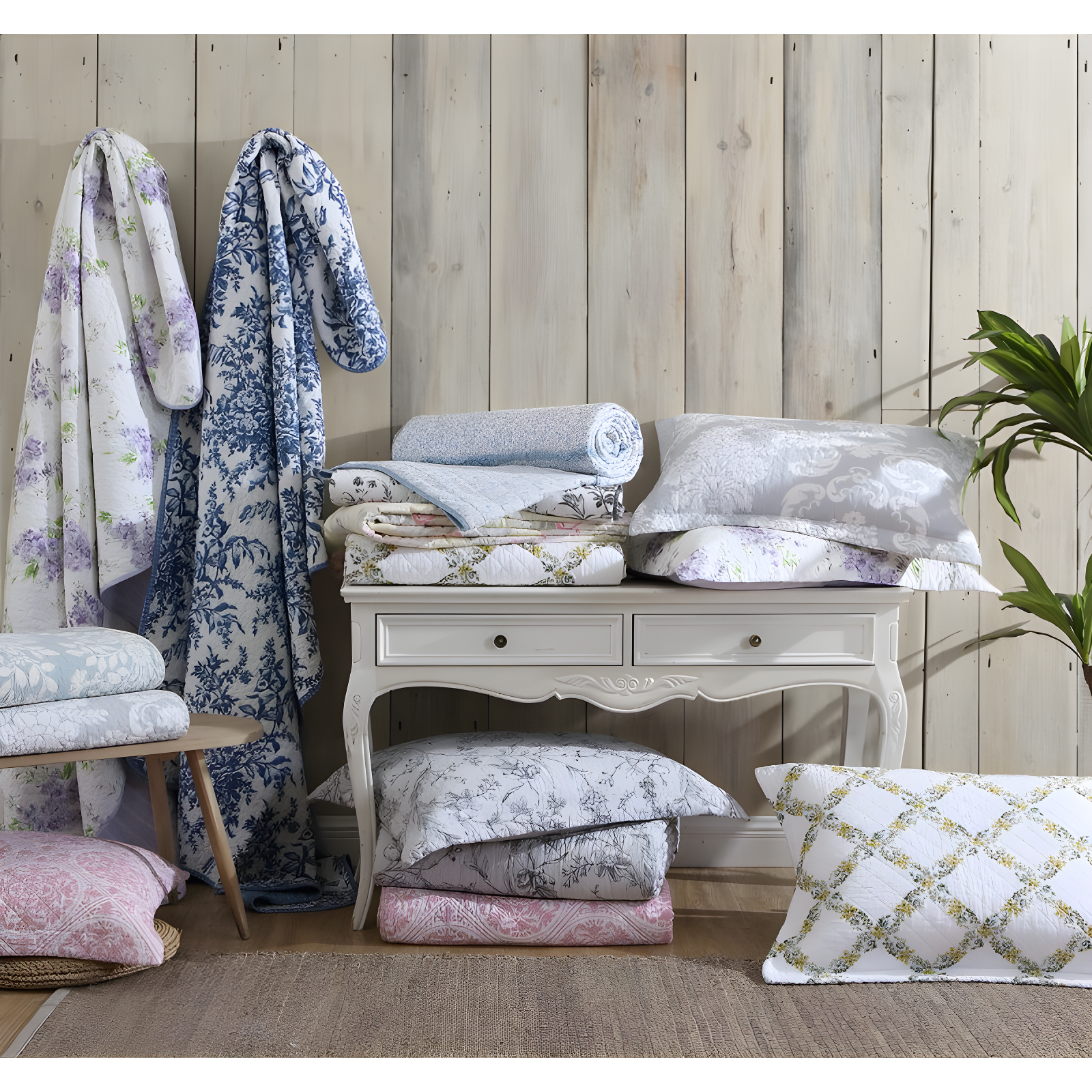 Laura Ashley Felicity Cotton Reversible Quilt Set