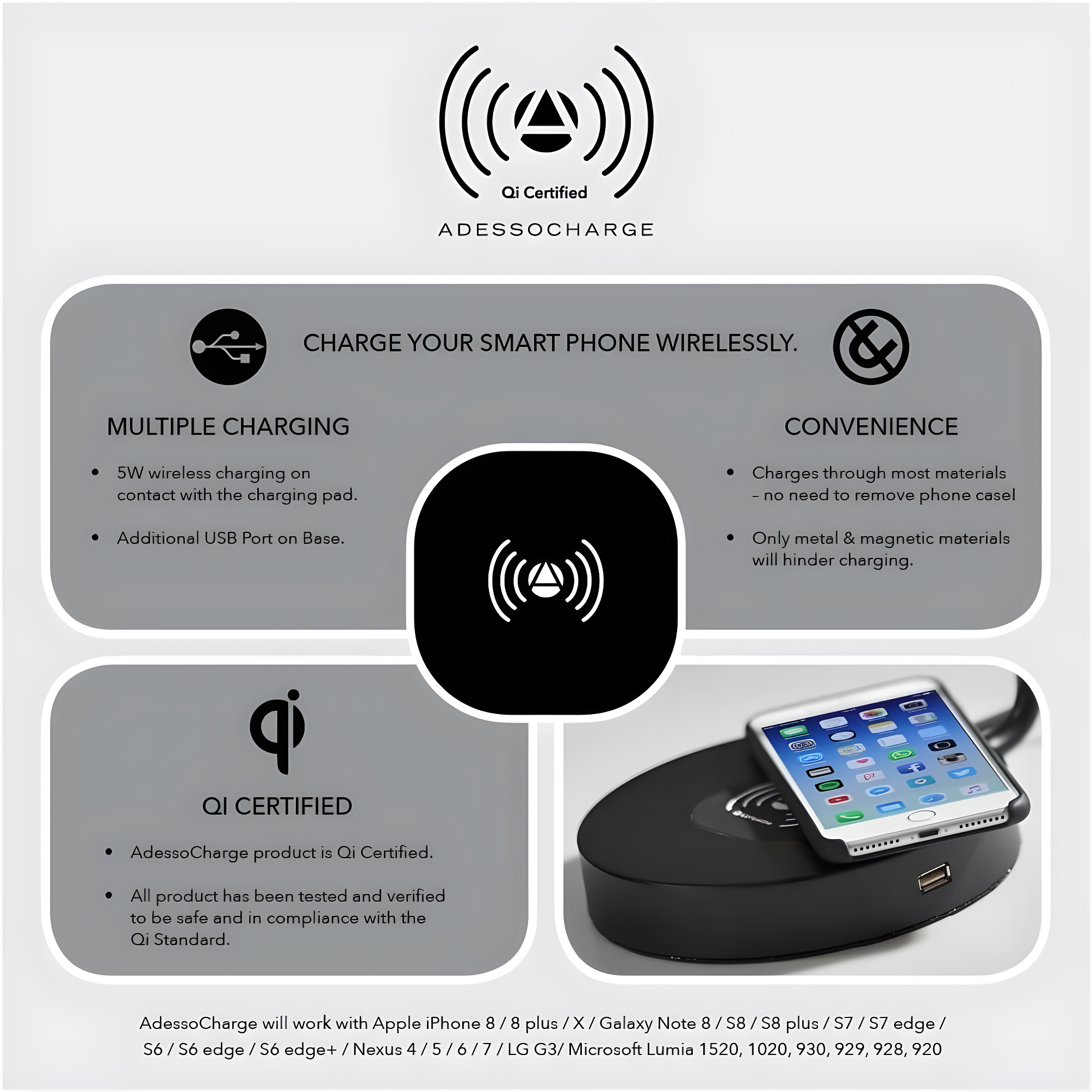 Adrian Charging Table Lamp