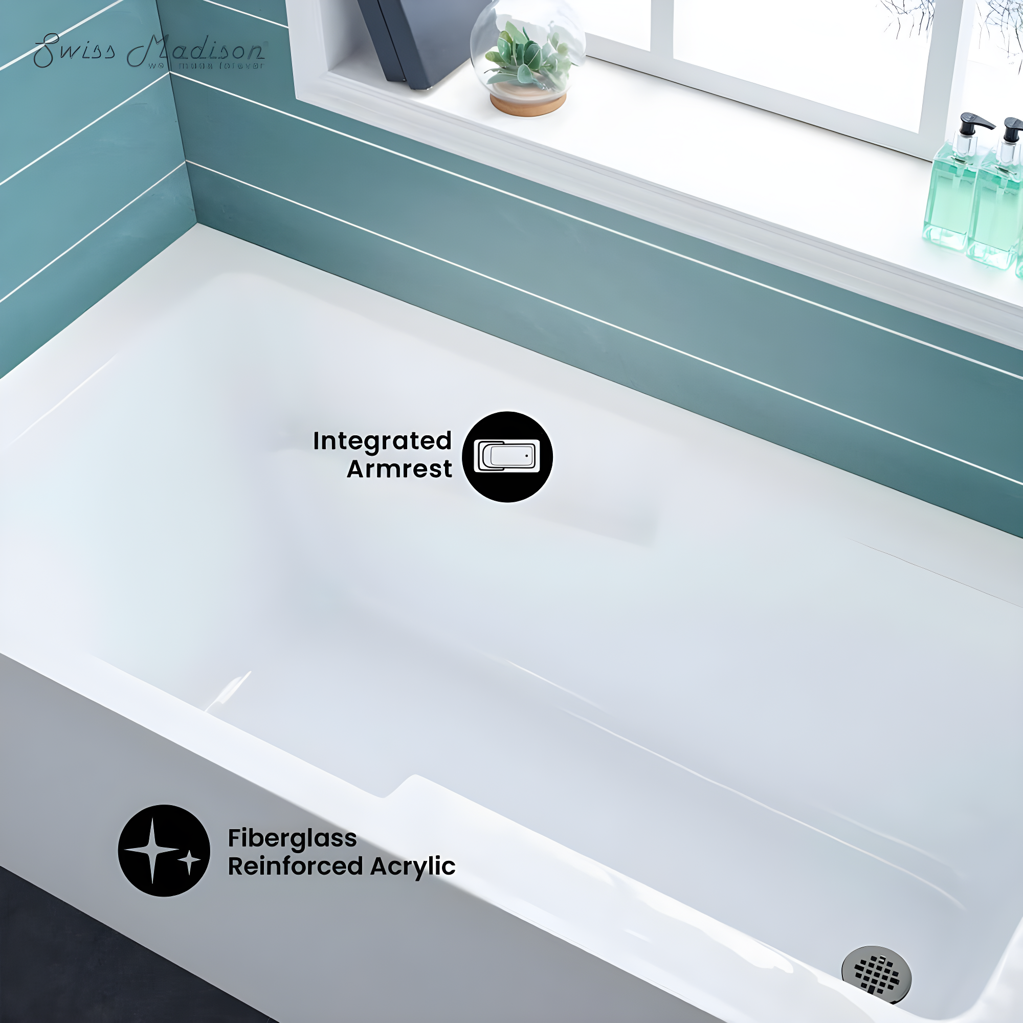 Voltaire 60" x 30" Alcove Bathtub with Apron