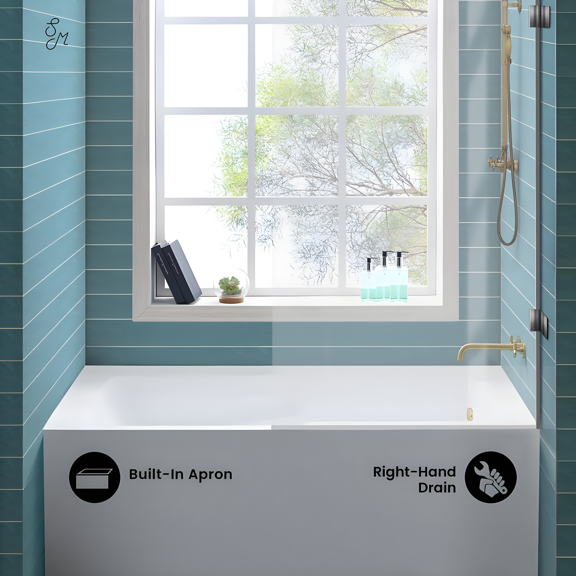Voltaire 60" x 30" Alcove Bathtub with Apron