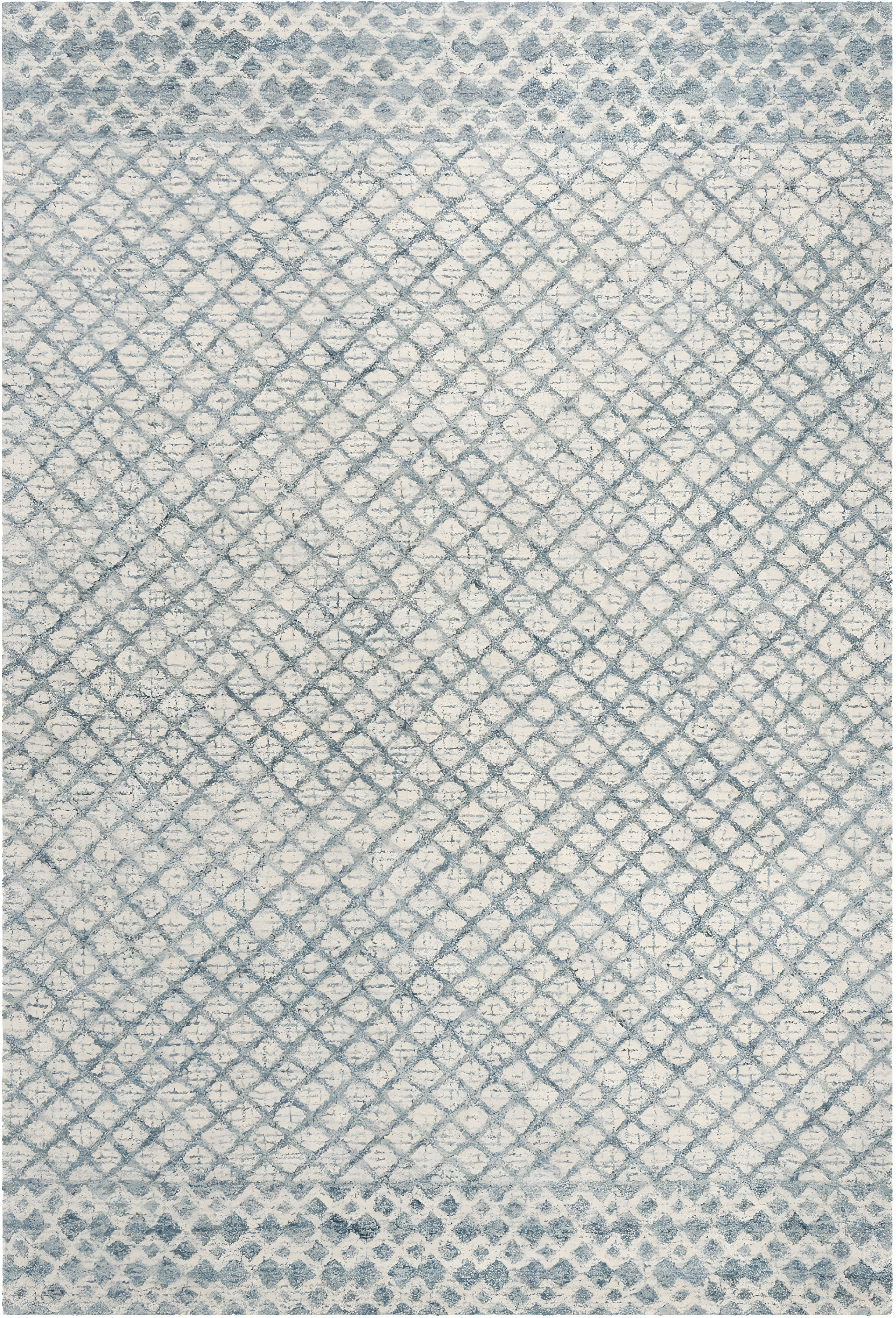 Abstract ABT203 Handmade Indoor Area Rug - Blue/Ivory - 6'x9' - Safavieh