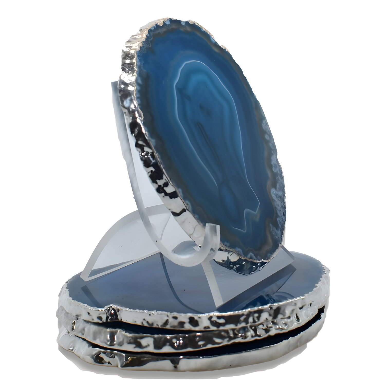 Olympus Minerals Co Agate 4 Piece Coaster Set (Set of 4)