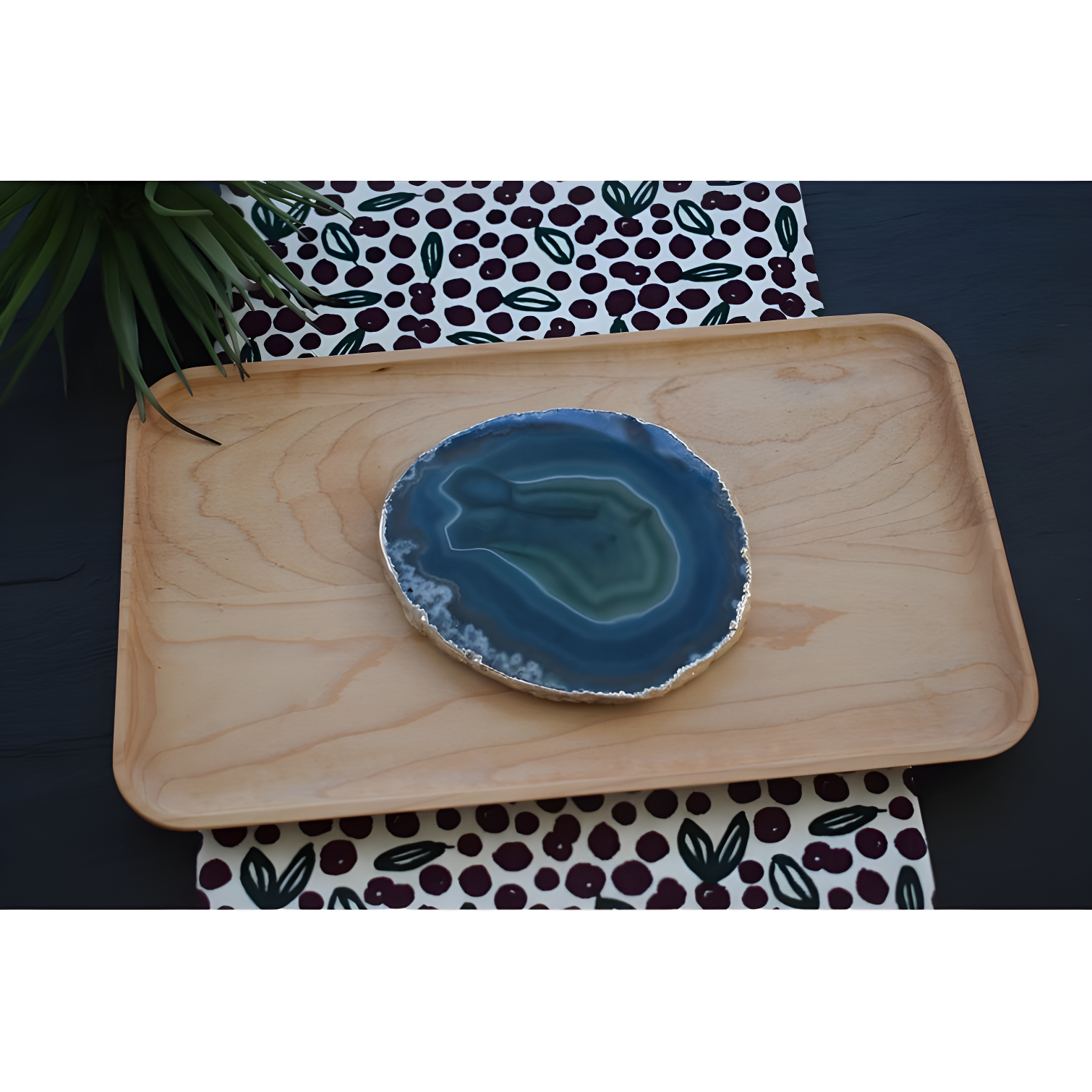 Olympus Minerals Co Agate 4 Piece Coaster Set (Set of 4)