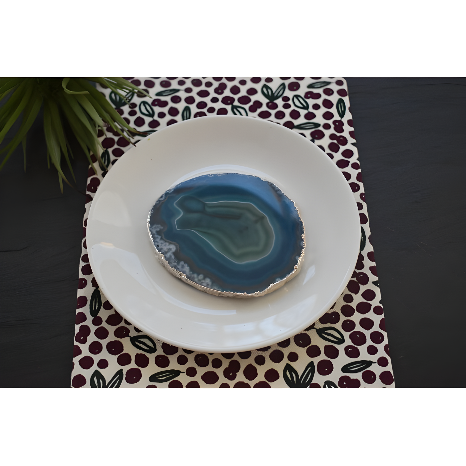 Olympus Minerals Co Agate 4 Piece Coaster Set (Set of 4)