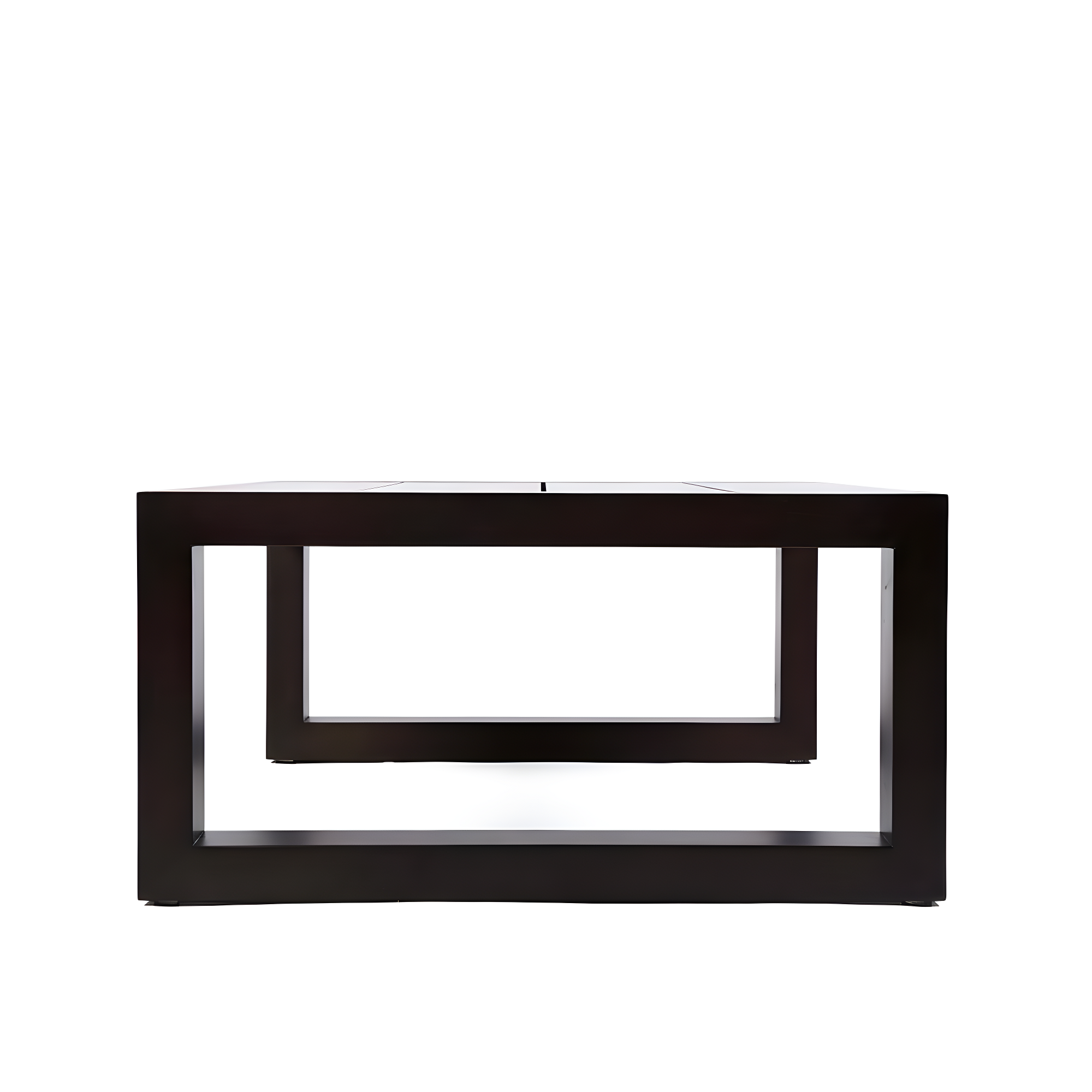 Armen Living Paradise 40.5" Modern Wood Outdoor Patio Coffee in Dark Wood