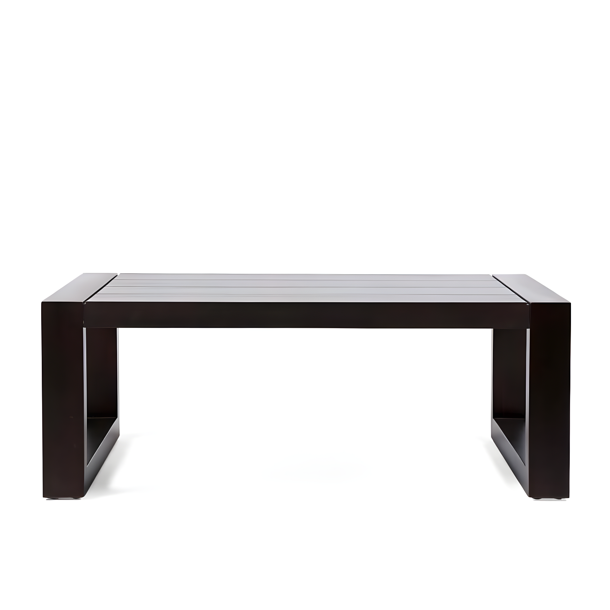 Armen Living Paradise 40.5" Modern Wood Outdoor Patio Coffee in Dark Wood