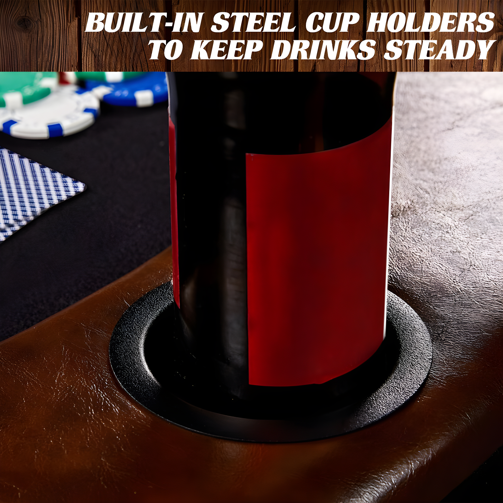 Charleston Premium Texas Hold'em 84" 10 - Player Poker Table