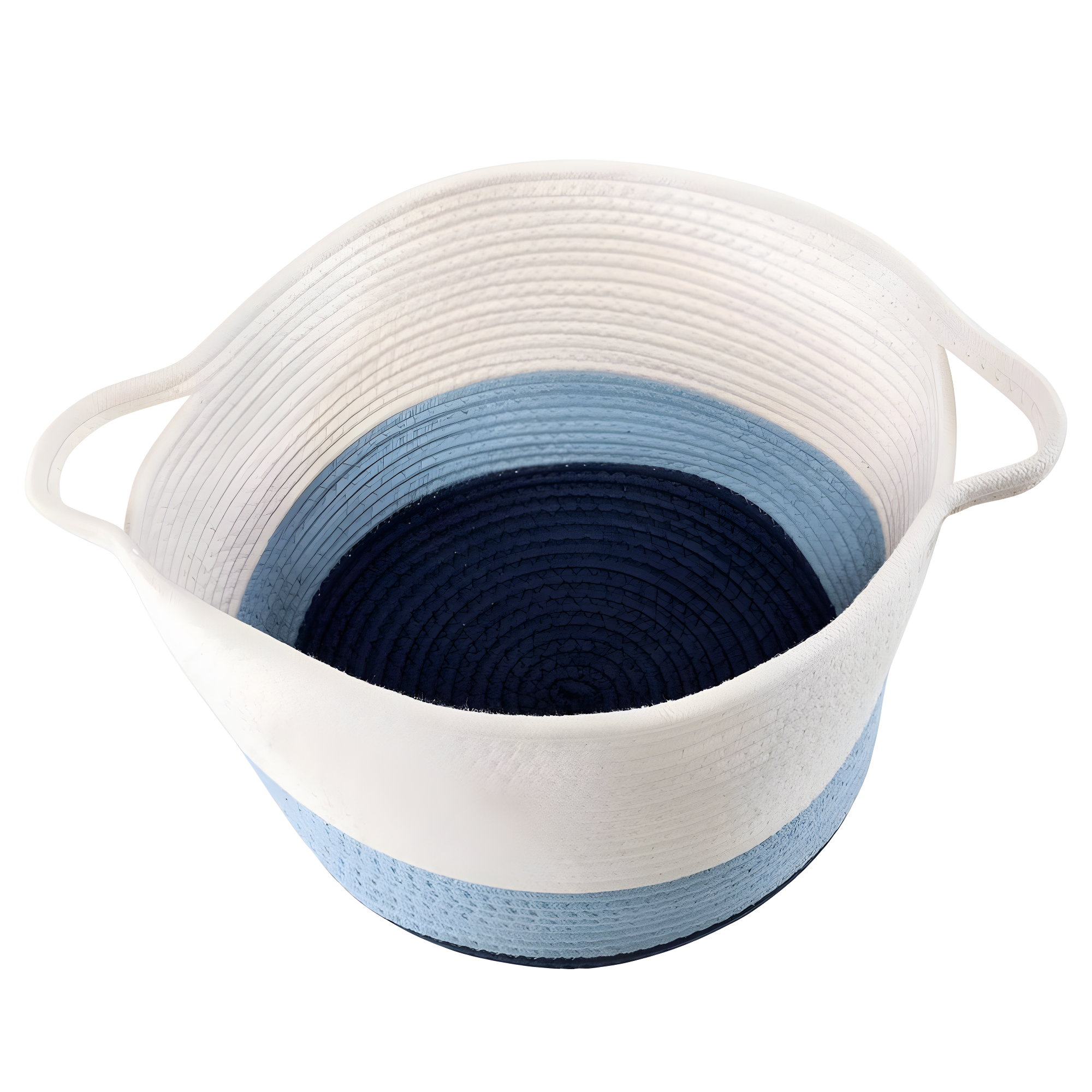 Honey-Can-Do Cotton Rope Nesting Storage Basket Set, Blue Ombré