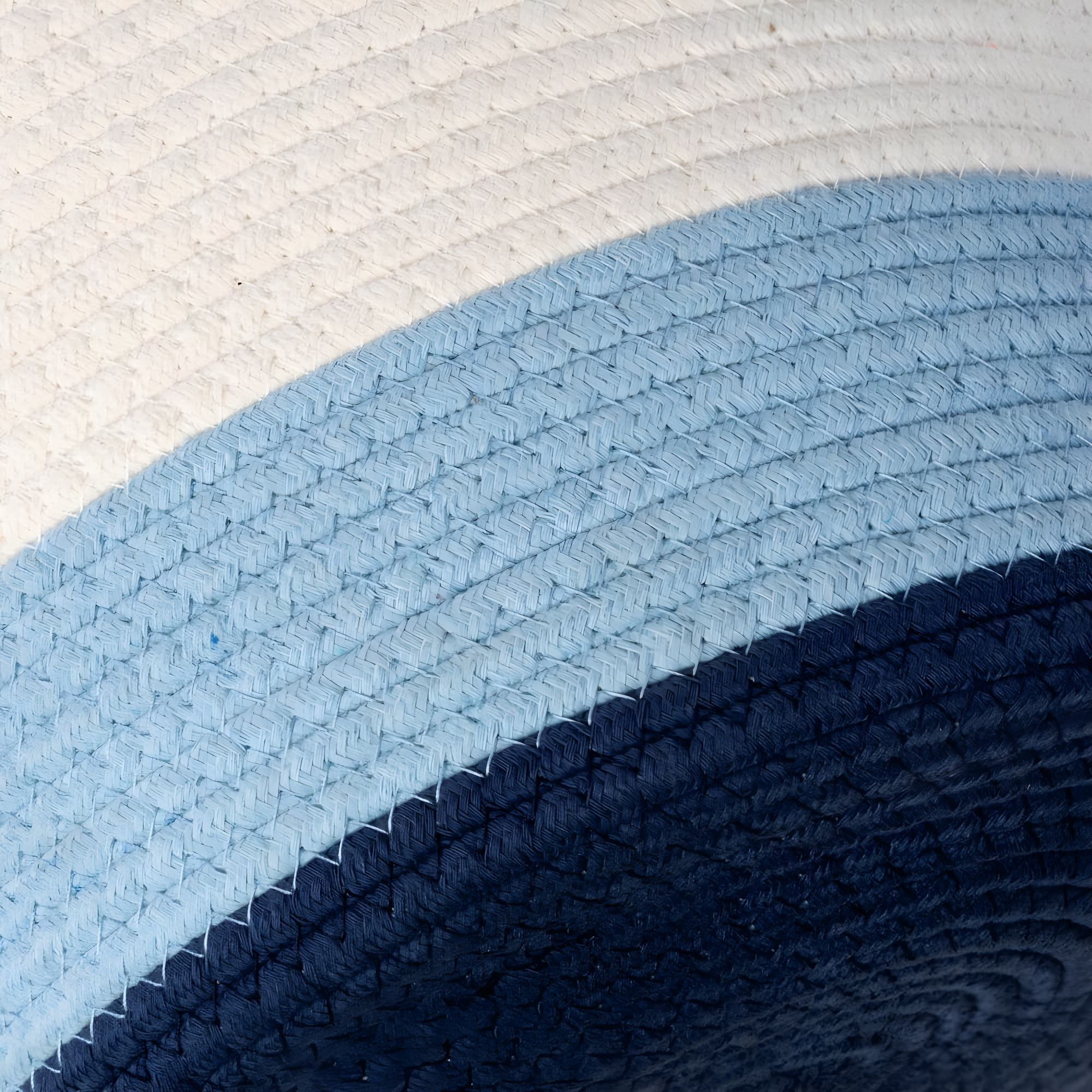 Honey-Can-Do Cotton Rope Nesting Storage Basket Set, Blue Ombré
