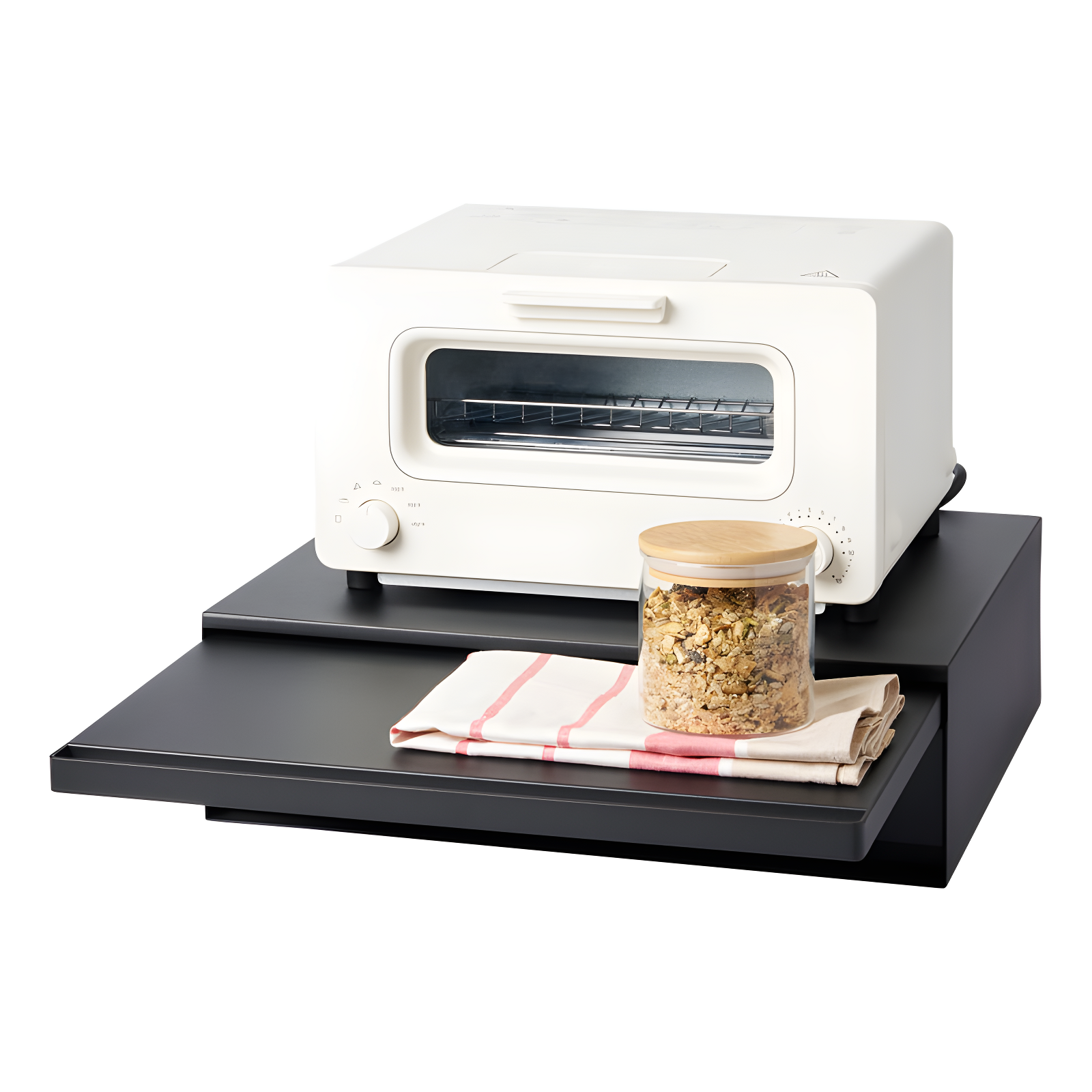 Yamazaki Home Yamazaki Home Countertop Drawer With Pull-Out Shelf, Steel, Holds 37 Lbs