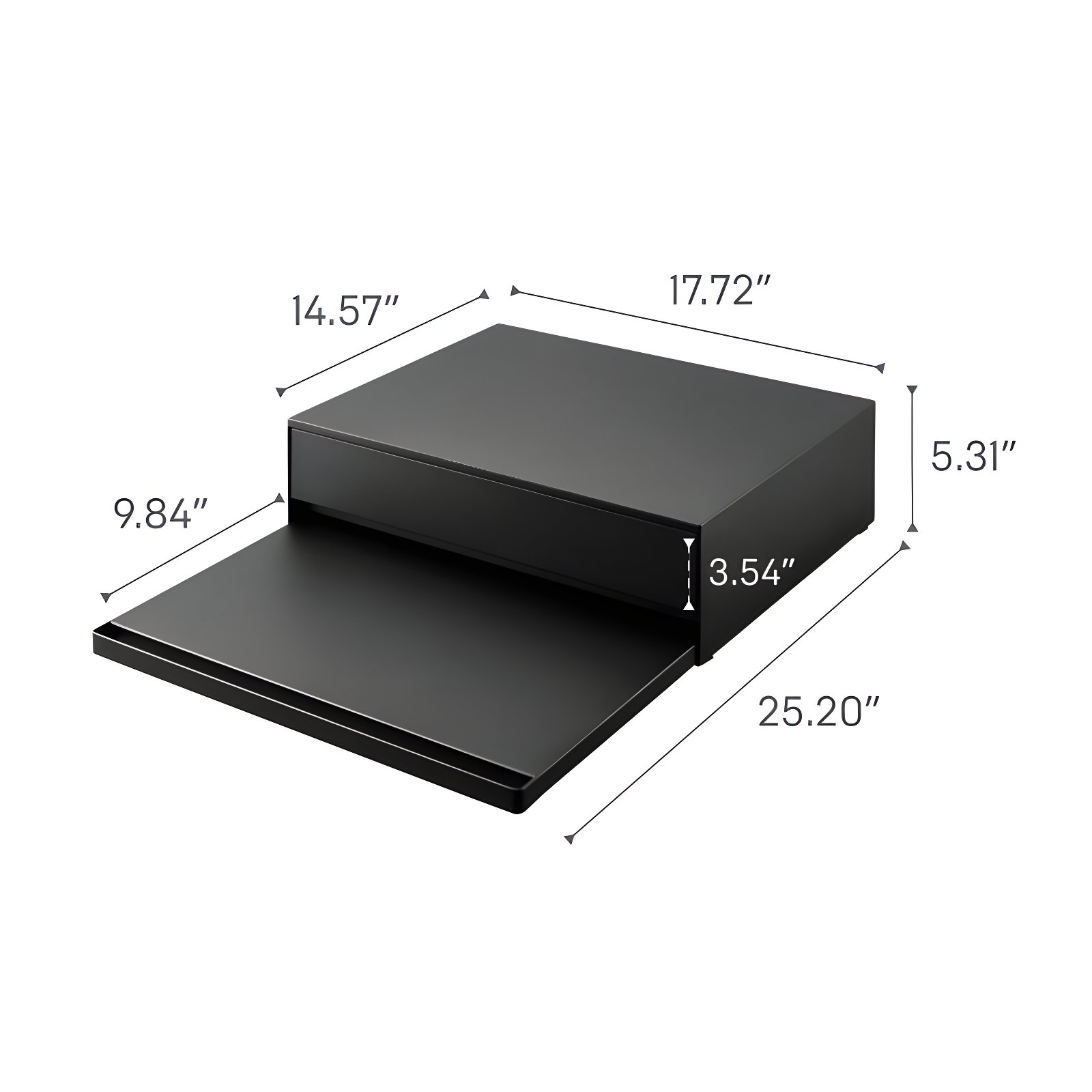 Yamazaki Home Yamazaki Home Countertop Drawer With Pull-Out Shelf, Steel, Holds 37 Lbs