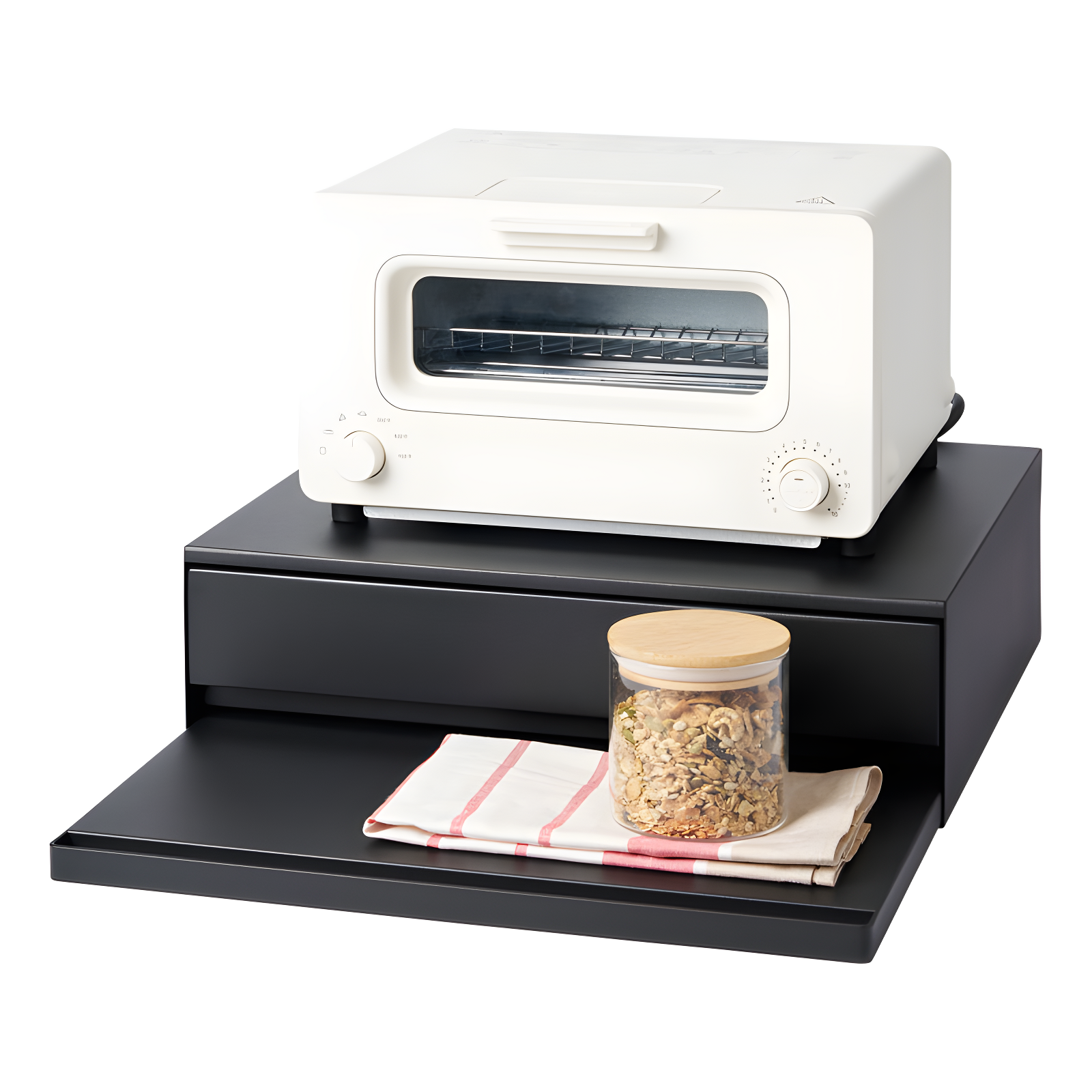 Yamazaki Home Yamazaki Home Countertop Drawer With Pull-Out Shelf, Steel, Holds 37 Lbs