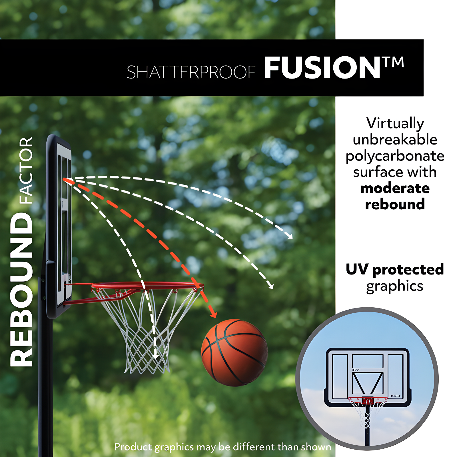 Lifetime Lifetime Height Adjustable Portable Basketball Hoop (50" Polycarbonate Backboard)