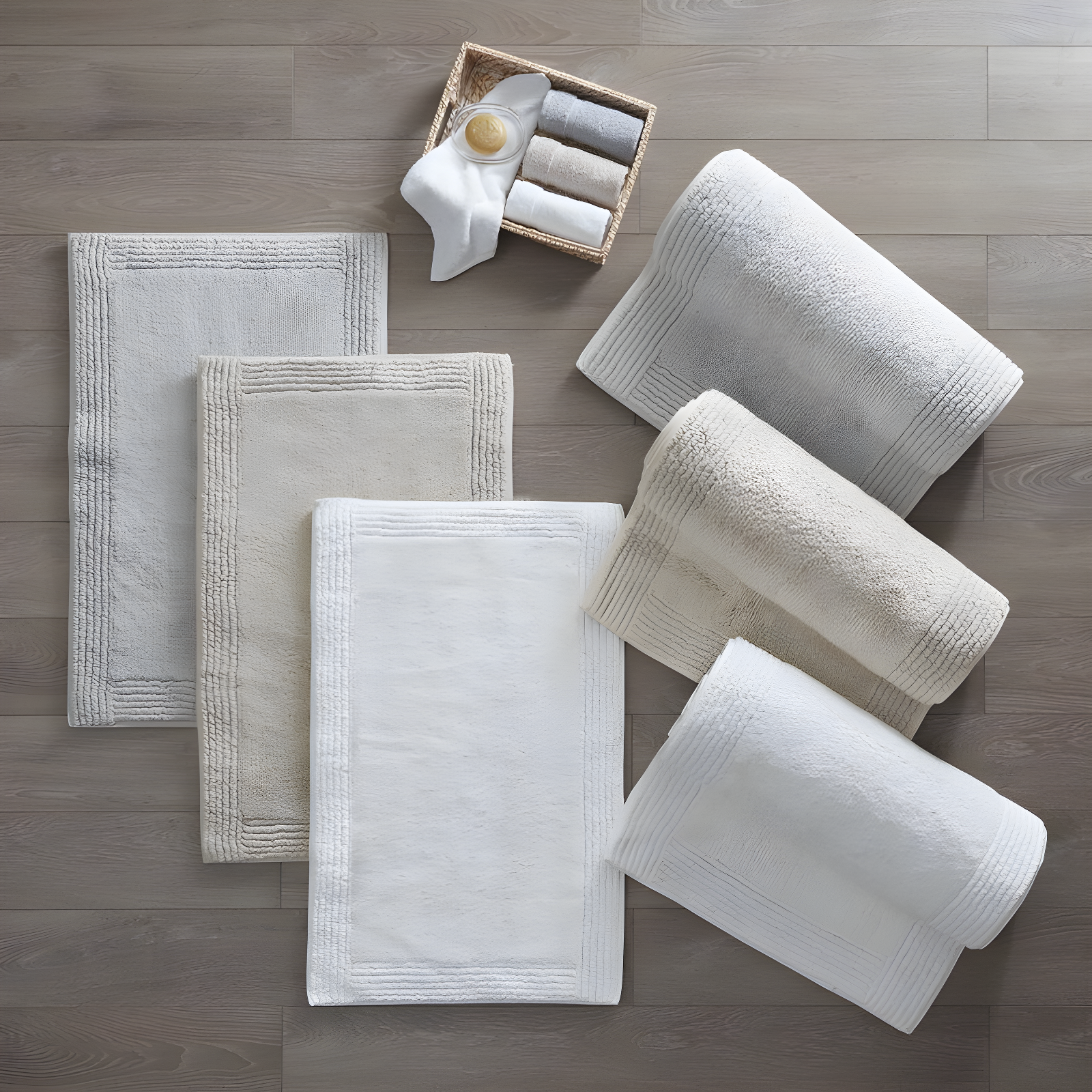 Splendor 100% Cotton Tufted 3000 GSM Reversible Bath Rug