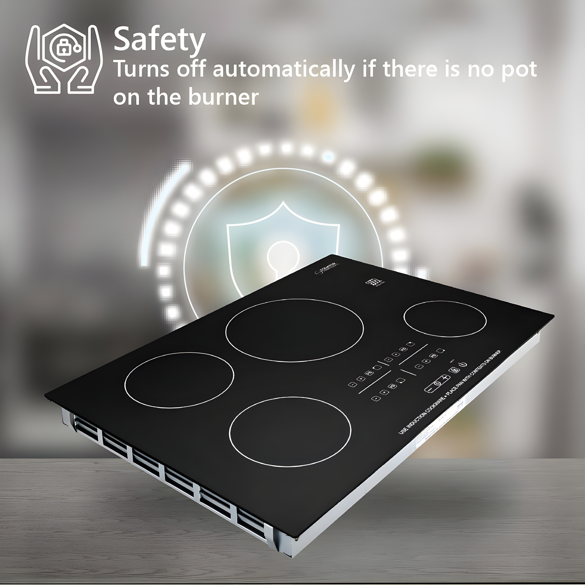 Equator Advanced Appliances Equator 30" Built-In 4 Burner Induction Cooktop POWER BOOST Keep Warm 240V/7400W BIC 304