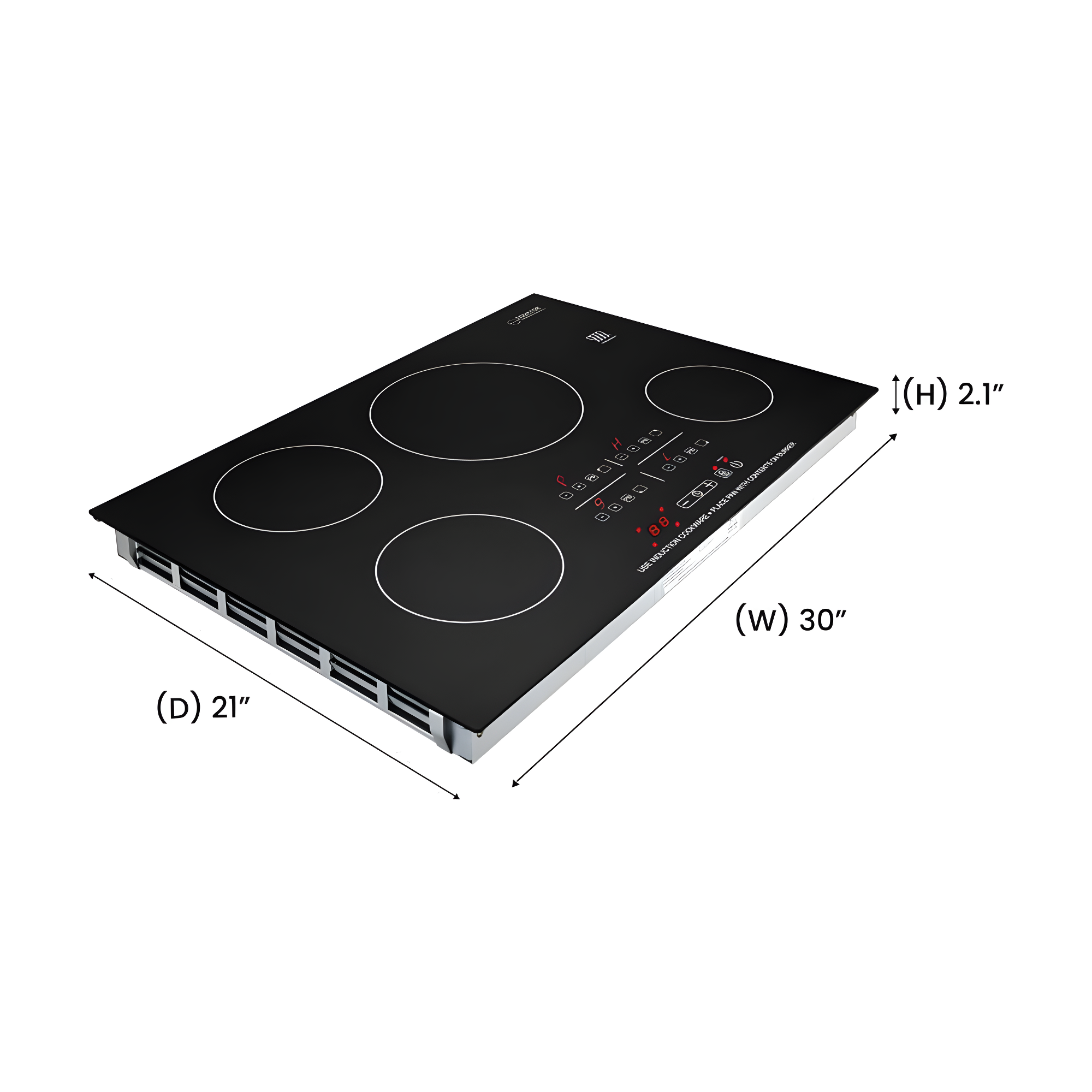 Equator Advanced Appliances Equator 30" Built-In 4 Burner Induction Cooktop POWER BOOST Keep Warm 240V/7400W BIC 304