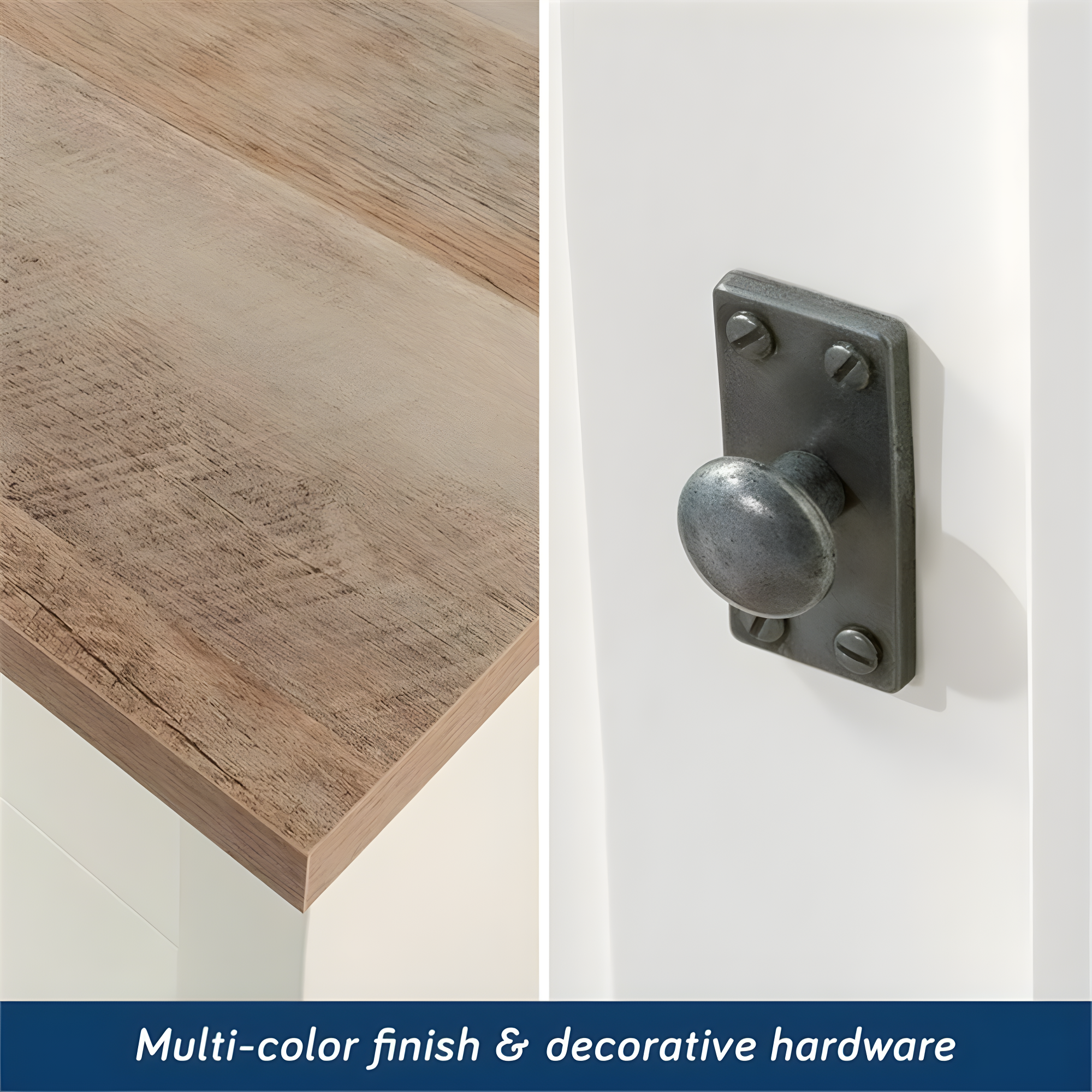 Sauder Cottage Road, Robot Vacuum Storage Side Table, Soft White Finish