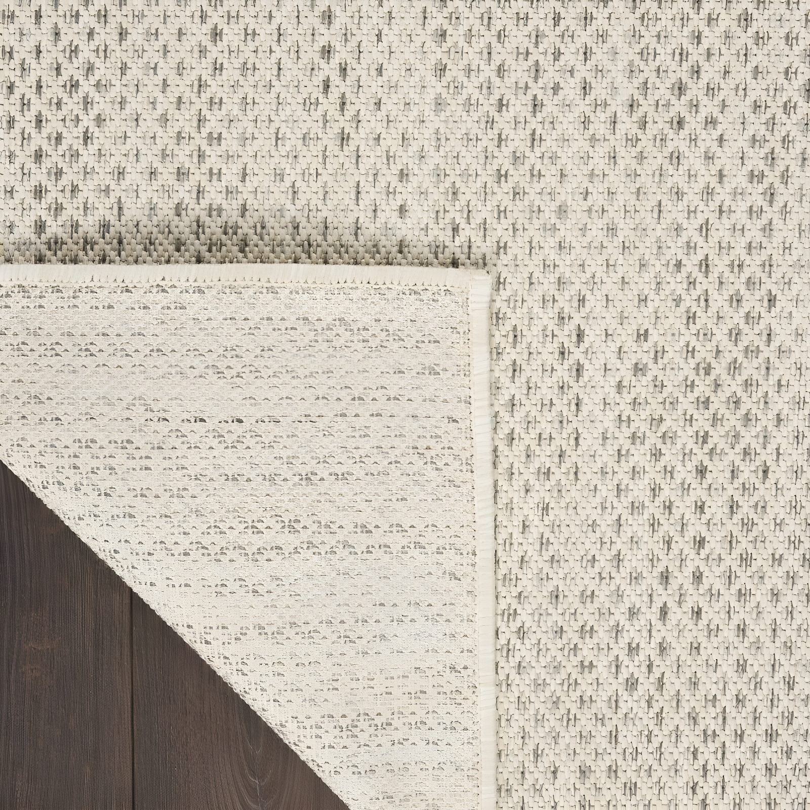 Nourison Courtyard COU01 Indoor/outdoor Area Rug - Ivory Silver 3' x 5'