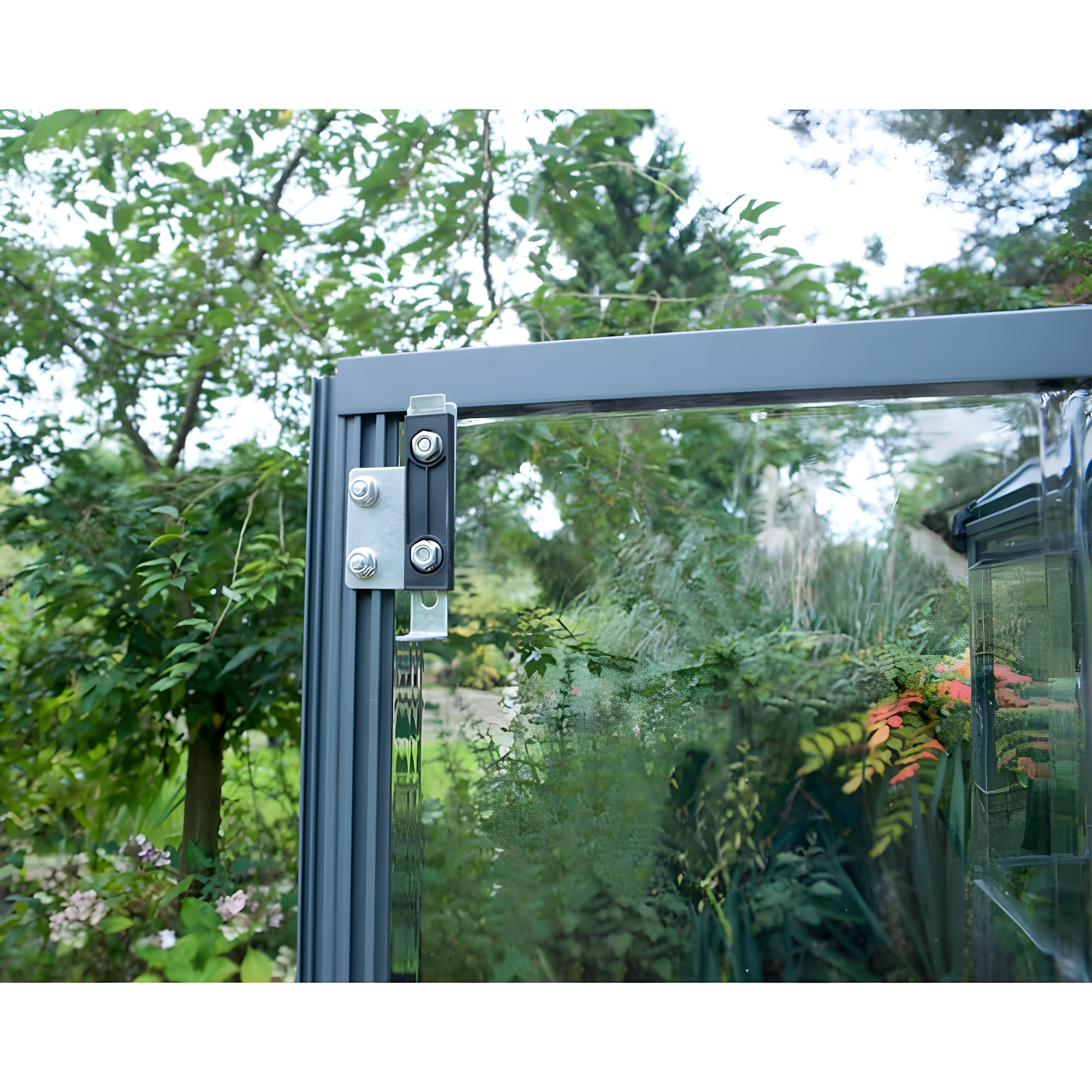 Canopia Palram - Canopia Oasis 12' x 10' Hexagonal Walk-In Hobby Polycarbonate Aluminum Frame Greenhouse Outdoor Living Structure - Gray