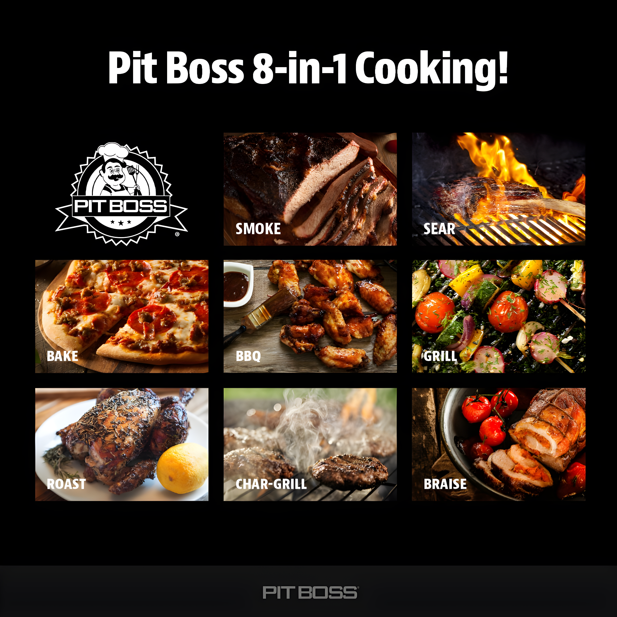 Pit Boss 820FB1 Wood Pellet Grill and Smoker, Matte Black