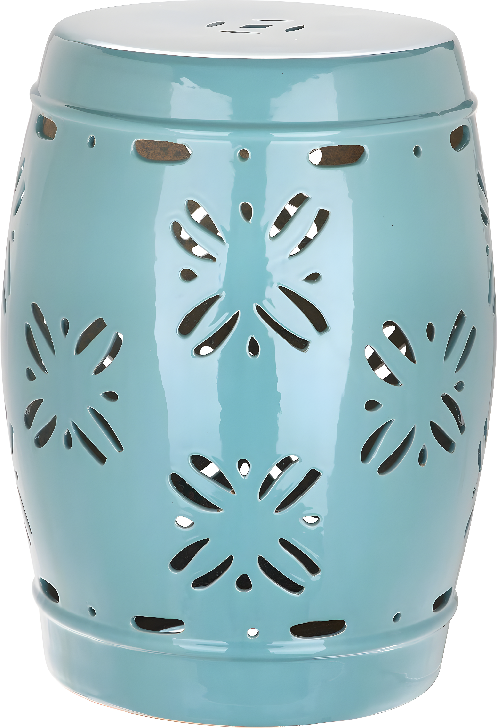 Sakura Garden Stool - Indoor/Outdoor - ACS4543 - Blue - Safavieh
