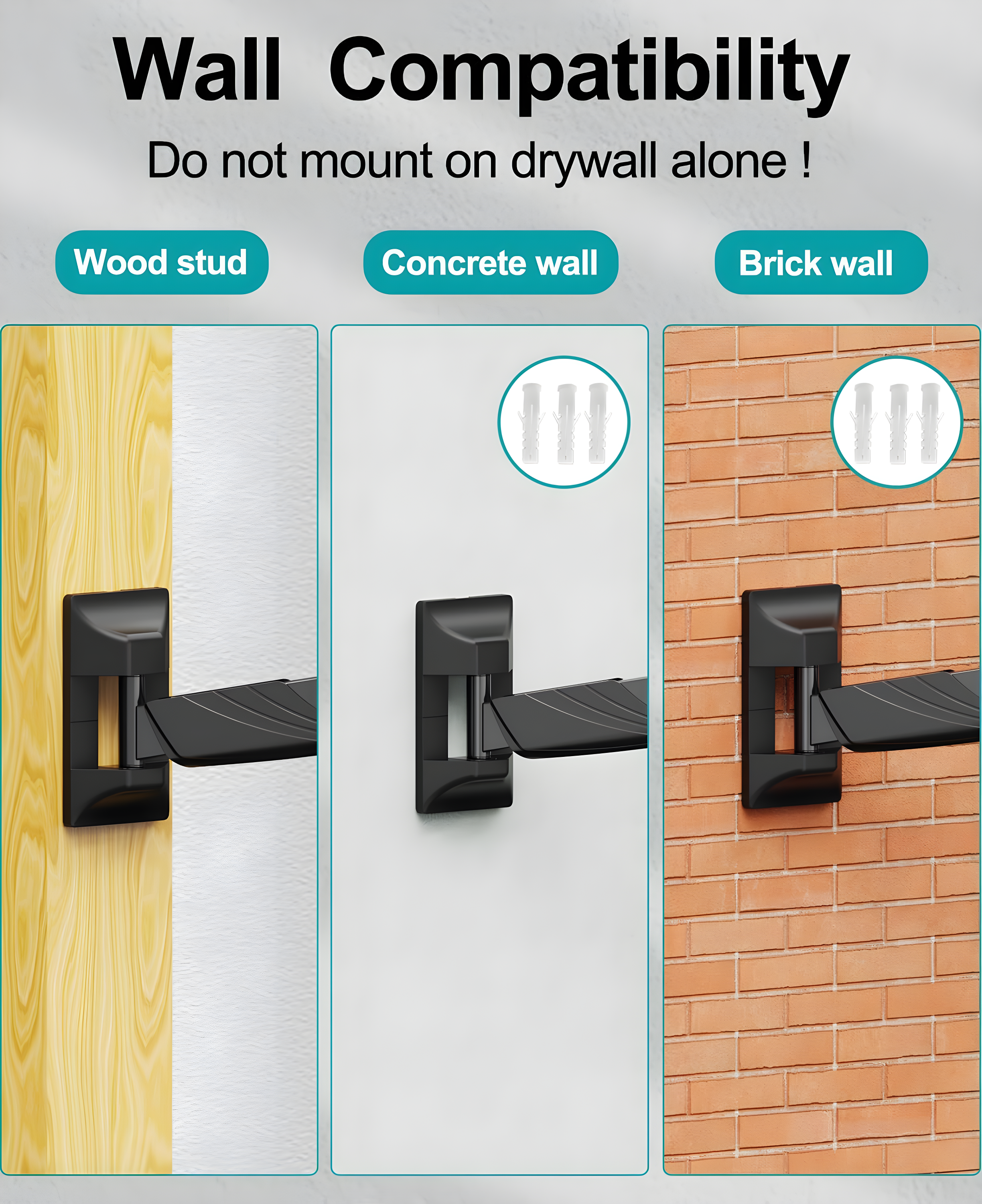 MOUNT PRO Monitor Wall Mount for 13 to 32 inch Computer Screen, Adjustable Single Wall Mount Monitor Arm, Full Motion Vesa Wall Bracket 100x100, Hold up to 17.6lbs, Black