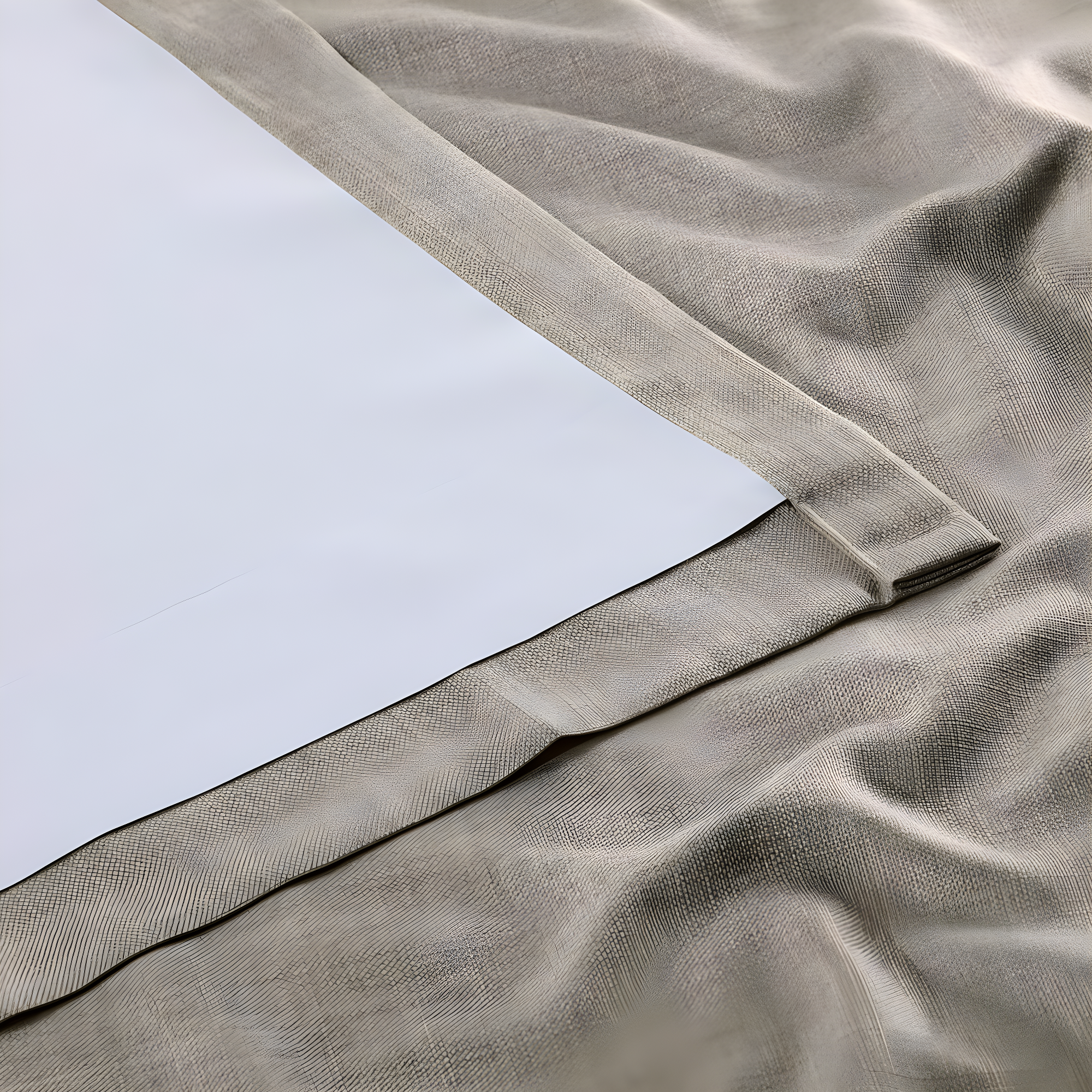 HPD Half Price Drapes Taupe Grey Italian Faux Linen Room Darkening Curtains with Rod Pocket - 1 Panel - Window Curtains for Living Room & Curtains for Bedroom, 50W X 84L
