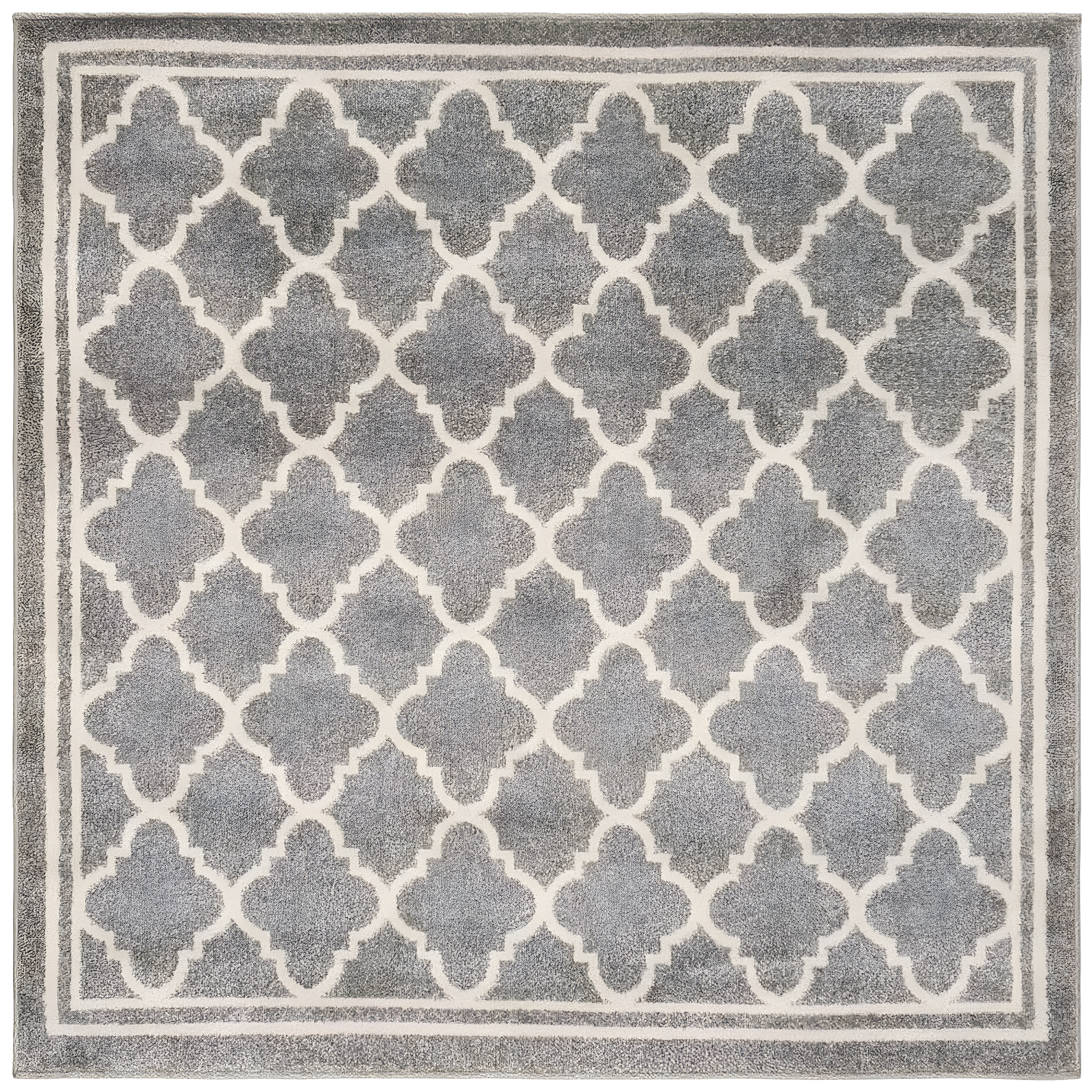Amherst AMT422 Power Loomed Indoor Area Rug - Dark Grey/Beige - 5'x5' - Safavieh