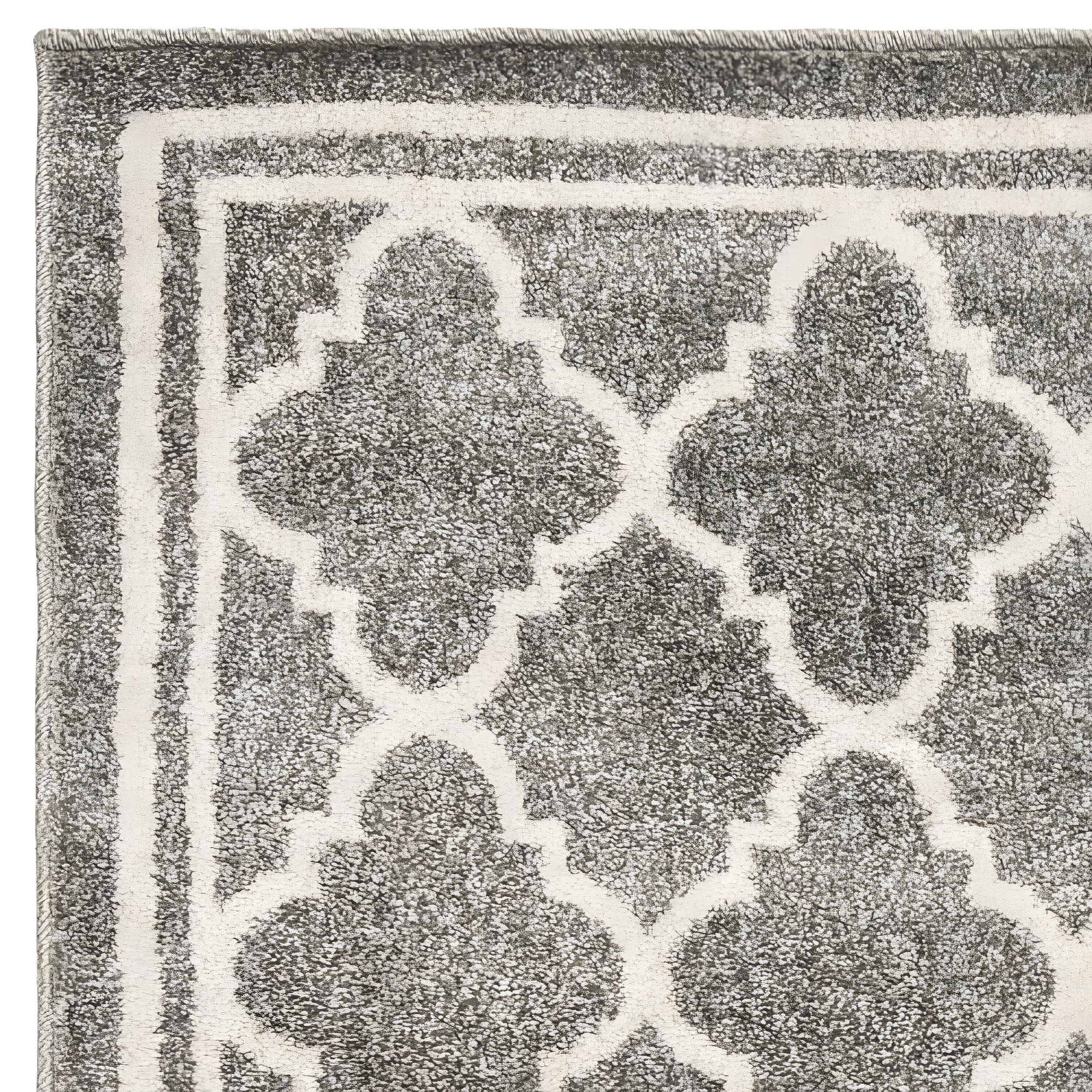 Amherst AMT422 Power Loomed Indoor Area Rug - Dark Grey/Beige - 5'x5' - Safavieh