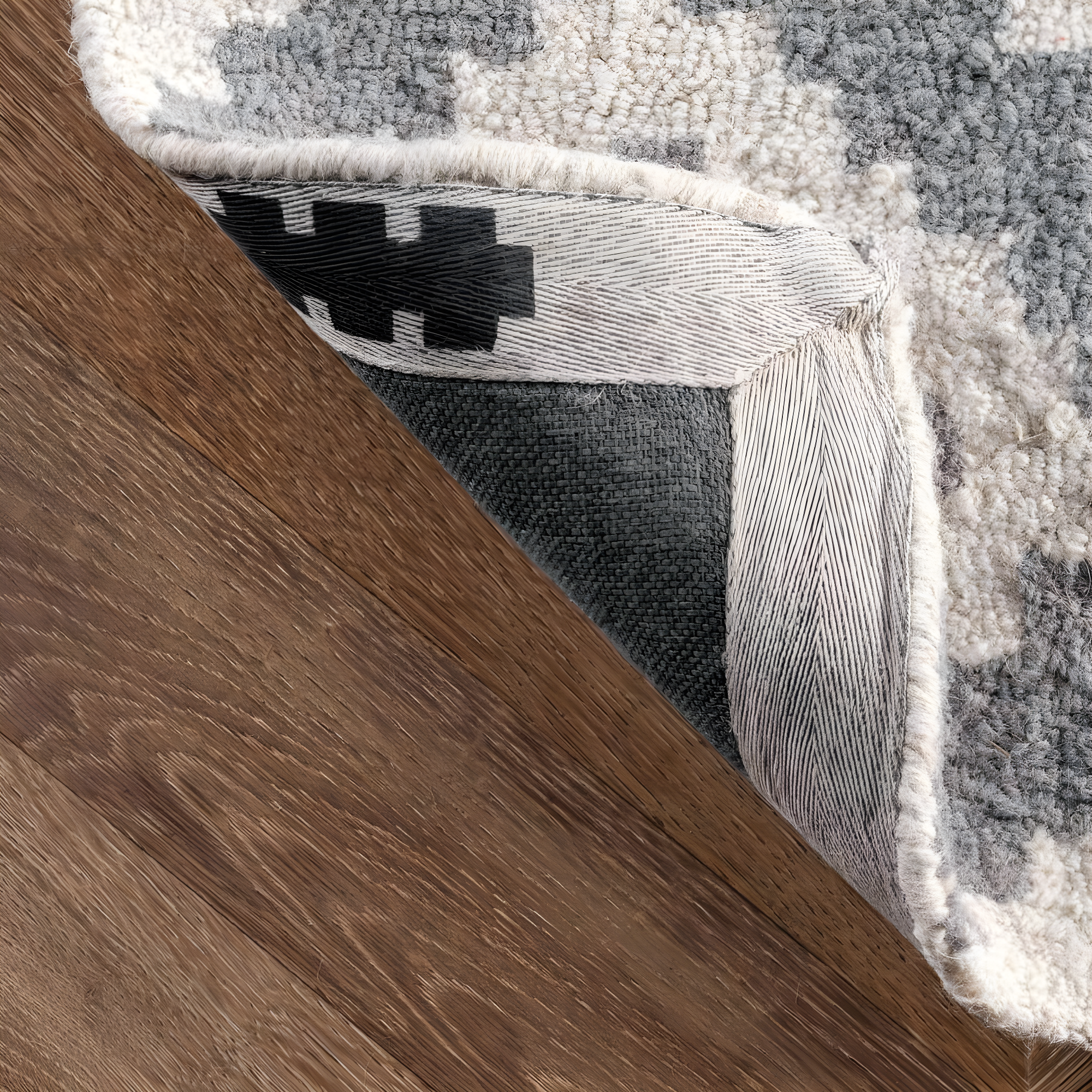 Nuloom Kellee Geometric Oval 4x6 Wool Indoor Area Rug for Living Room Bedroom Dining Room Kitchen, Grey/White