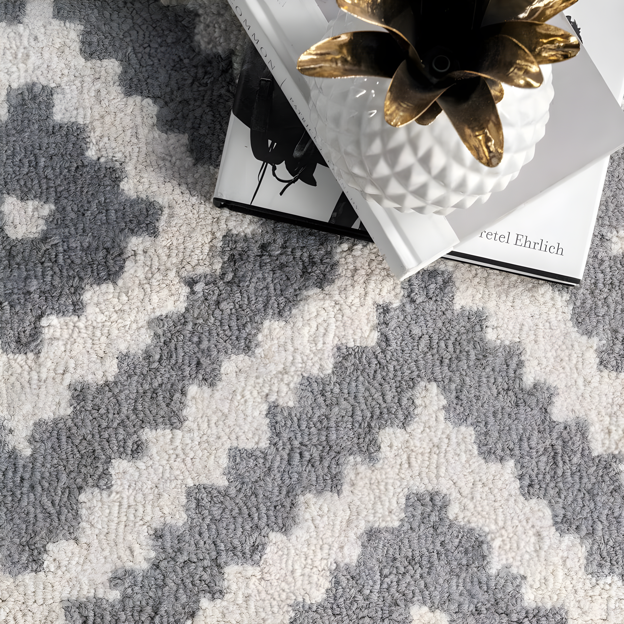 Nuloom Kellee Geometric Oval 4x6 Wool Indoor Area Rug for Living Room Bedroom Dining Room Kitchen, Grey/White