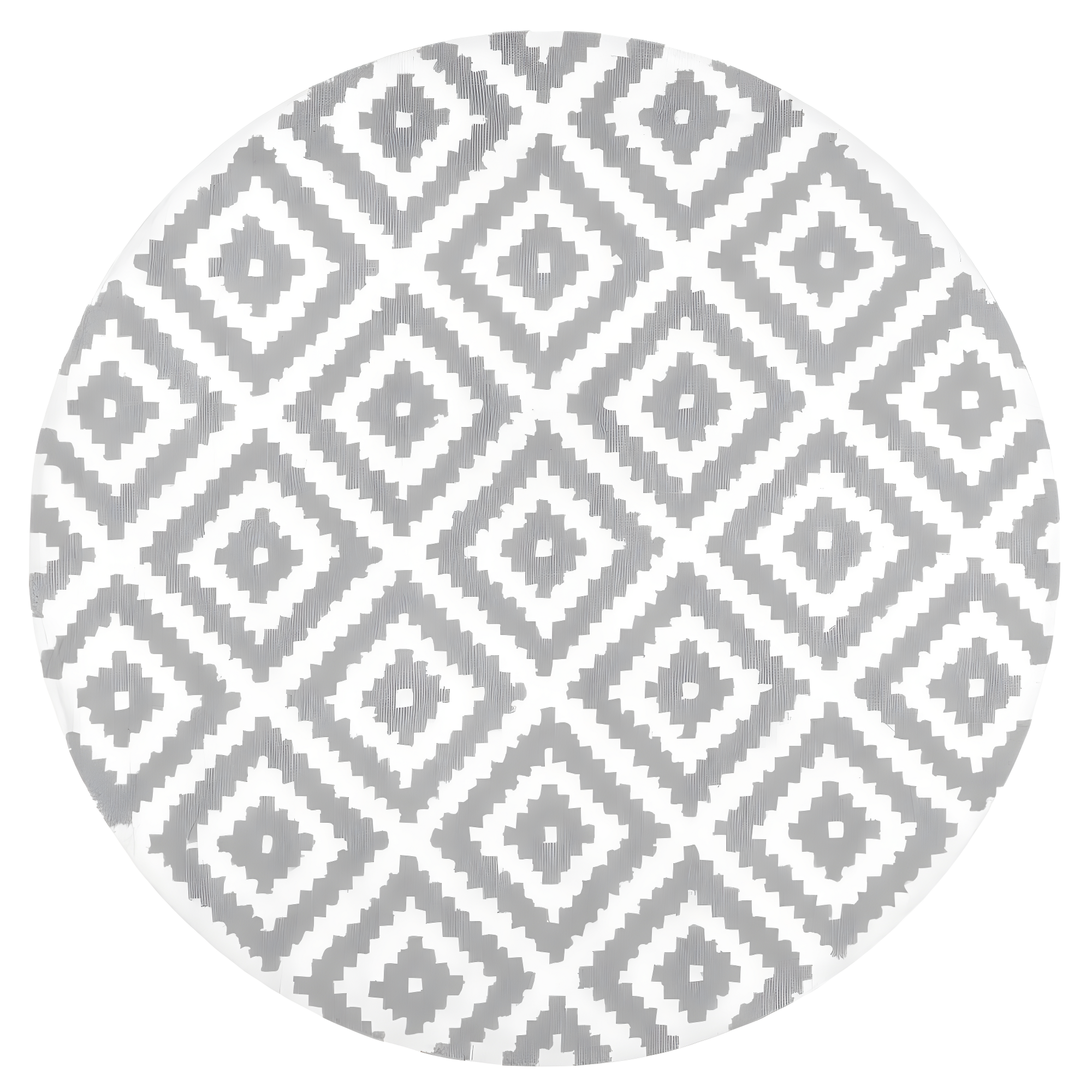 Nuloom Kellee Geometric Oval 4x6 Wool Indoor Area Rug for Living Room Bedroom Dining Room Kitchen, Grey/White