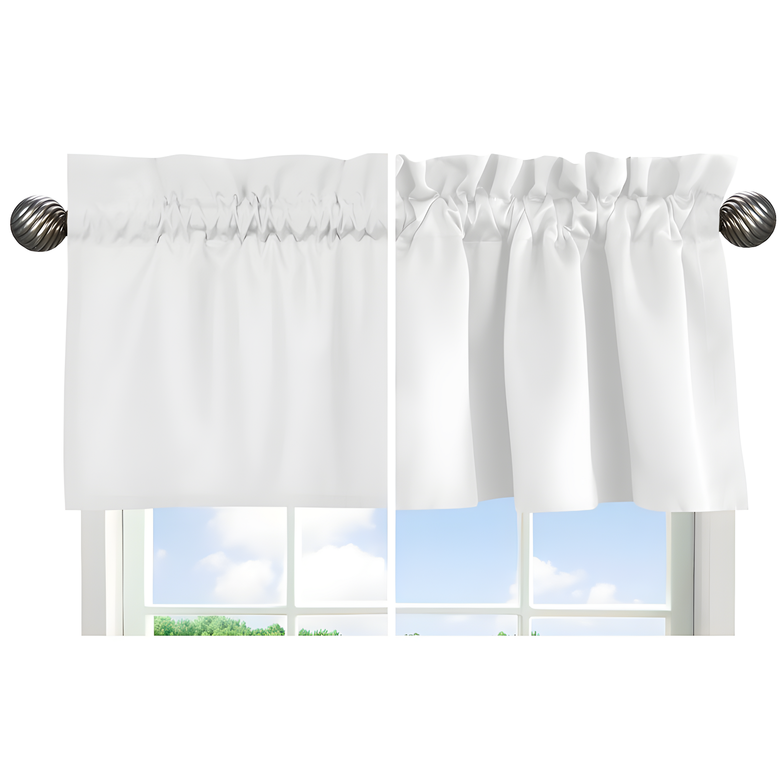 Floral Tailored 54'' Window Valance