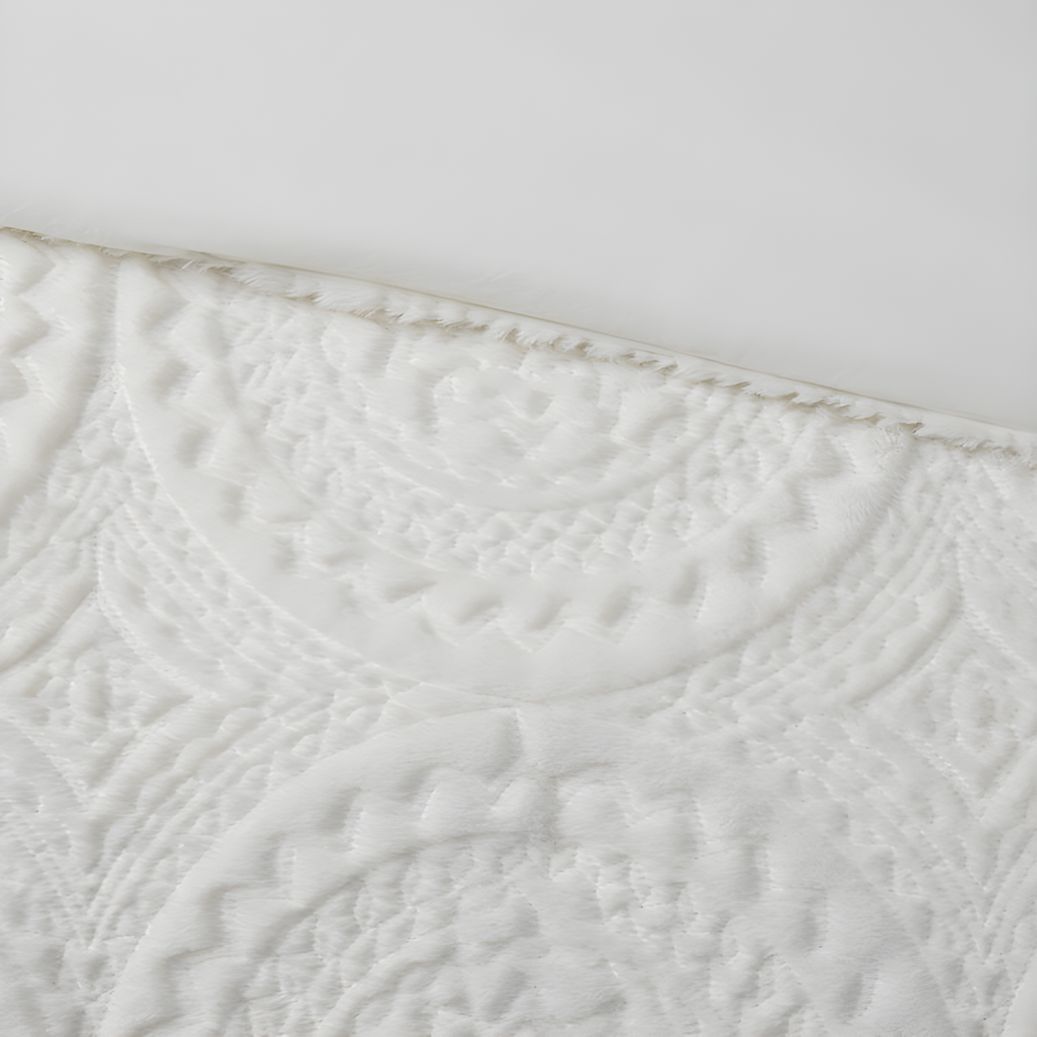 Arya Embroidered Medallion Faux Fur Ultra Plush Duvet Cover Set