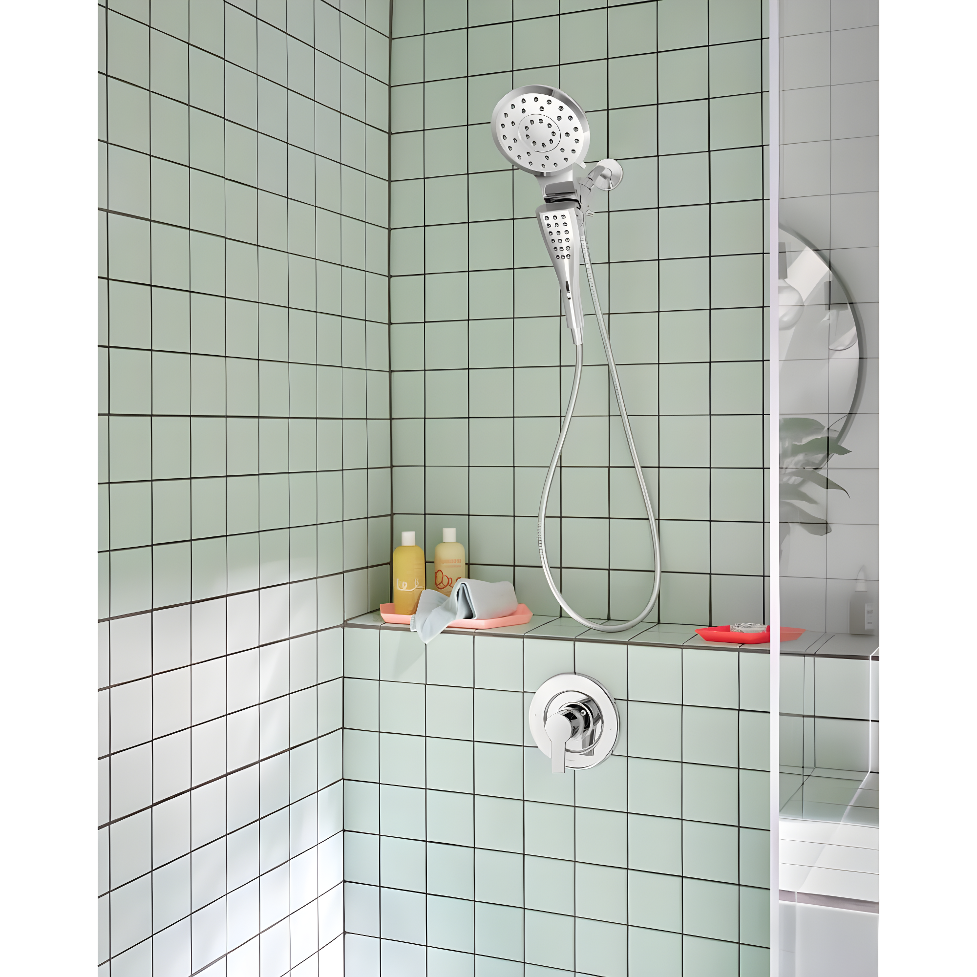 Verso 1.75 GPM Rainshower/Handshower Combination with Infiniti Dial and Magnetix Docking