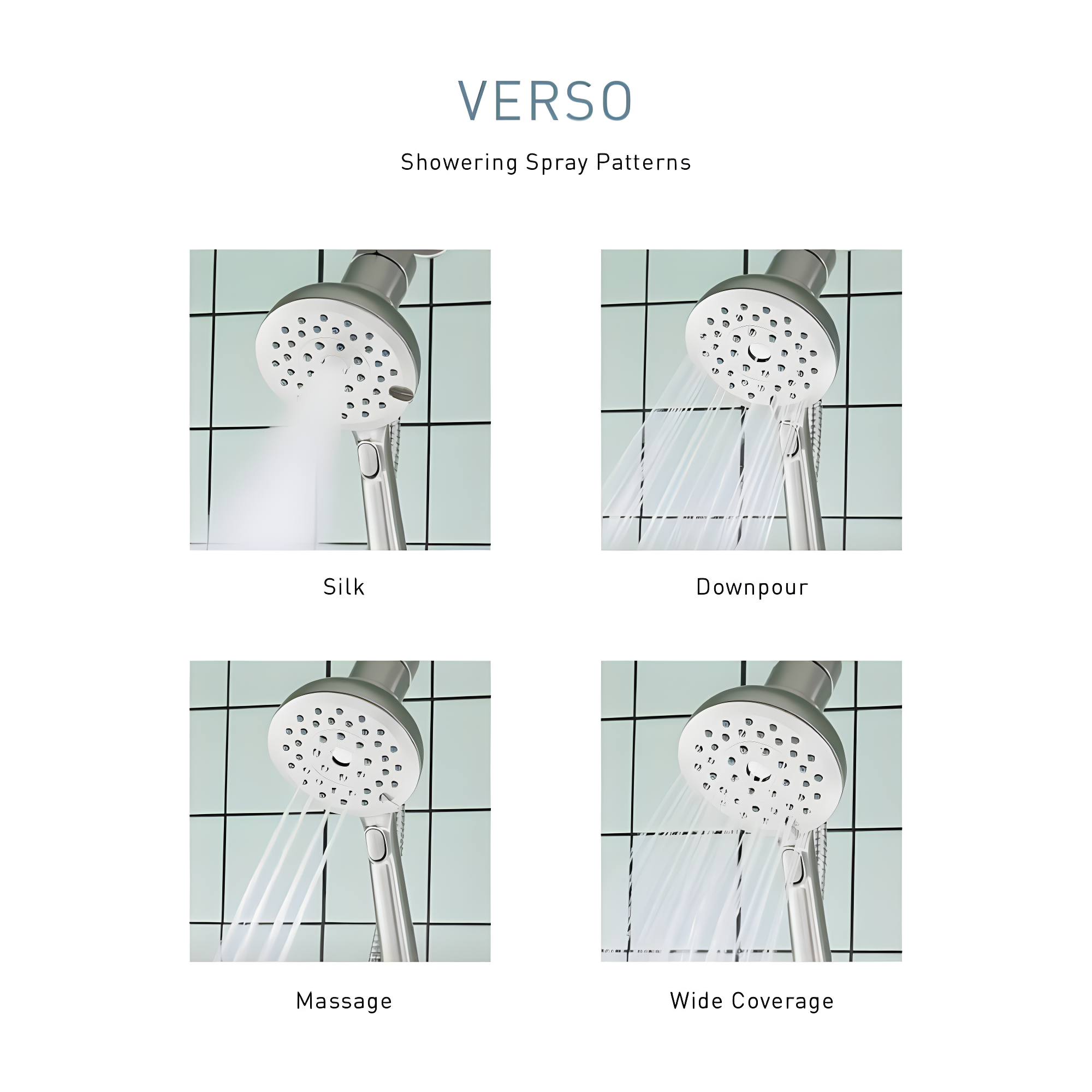 Verso 1.75 GPM Rainshower/Handshower Combination with Infiniti Dial and Magnetix Docking