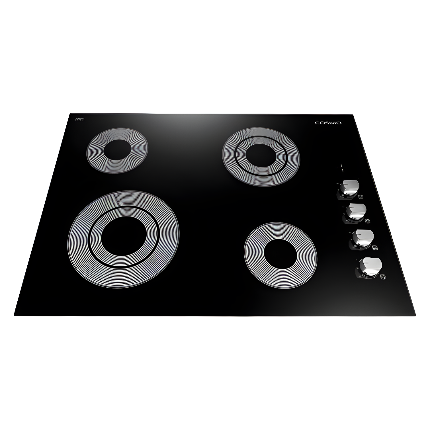 Cosmo 30 in. Electric Ceramic Glass Cooktop with 4 Burners, Dual Zone Elements, Hot Surface Indicator Light and Control Knobs