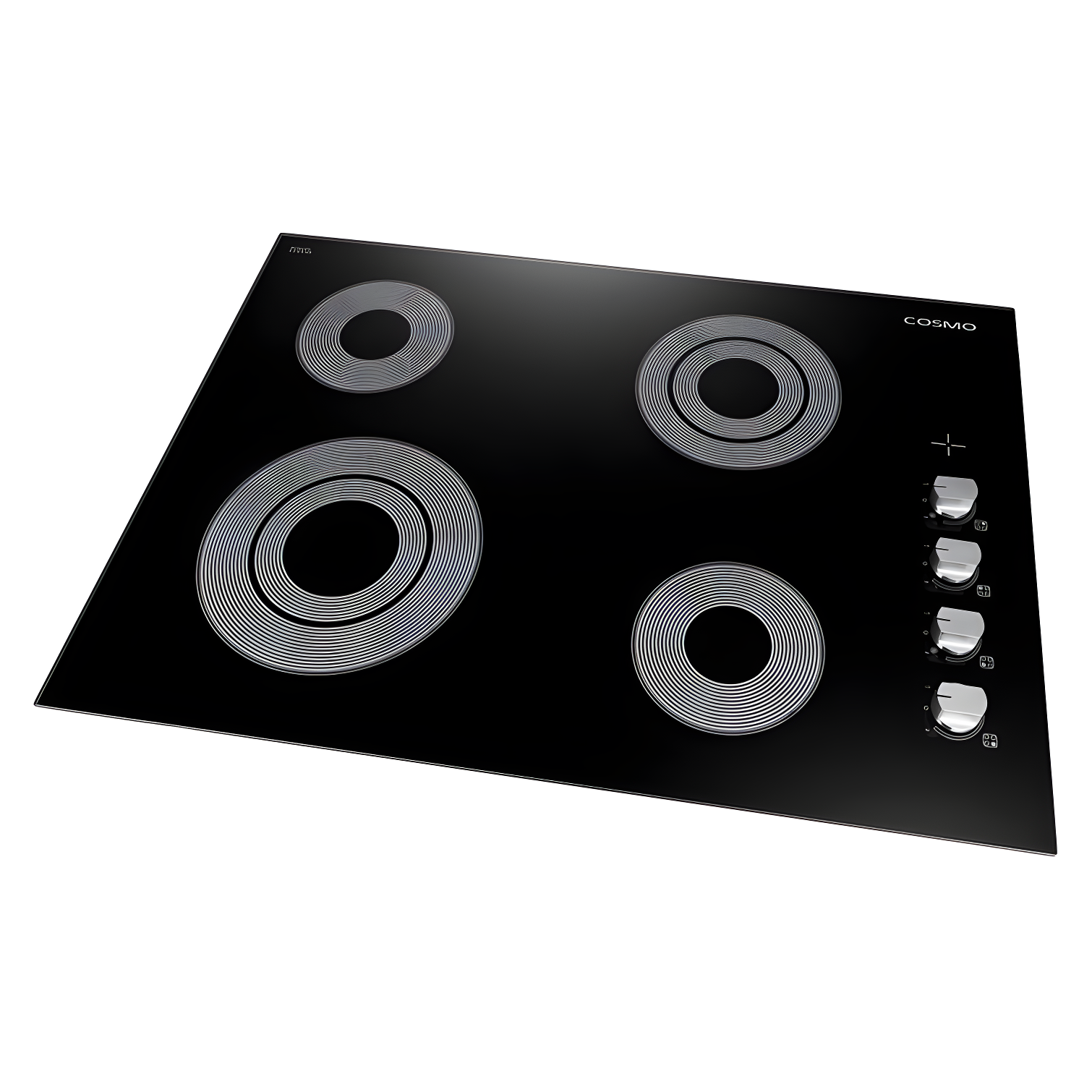 Cosmo 30 in. Electric Ceramic Glass Cooktop with 4 Burners, Dual Zone Elements, Hot Surface Indicator Light and Control Knobs