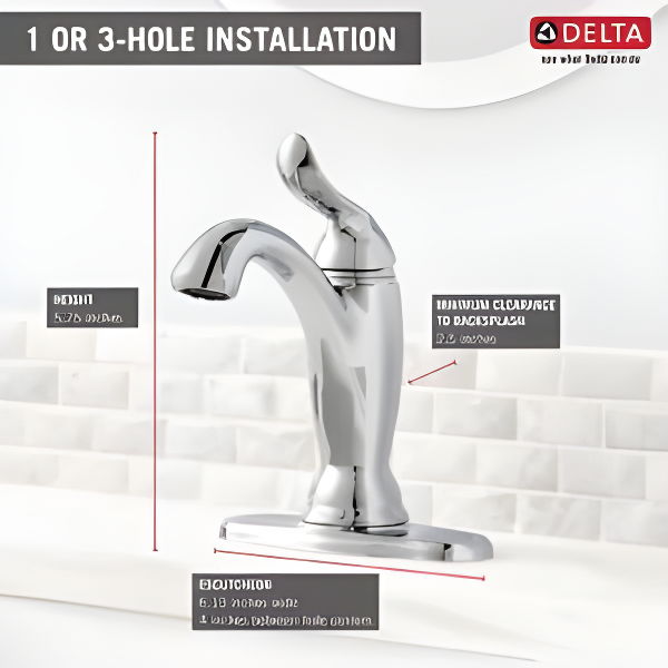 Linden™ Single Hole Bathroom Faucet with Drain Assembly and DIAMOND™ Seal Technology