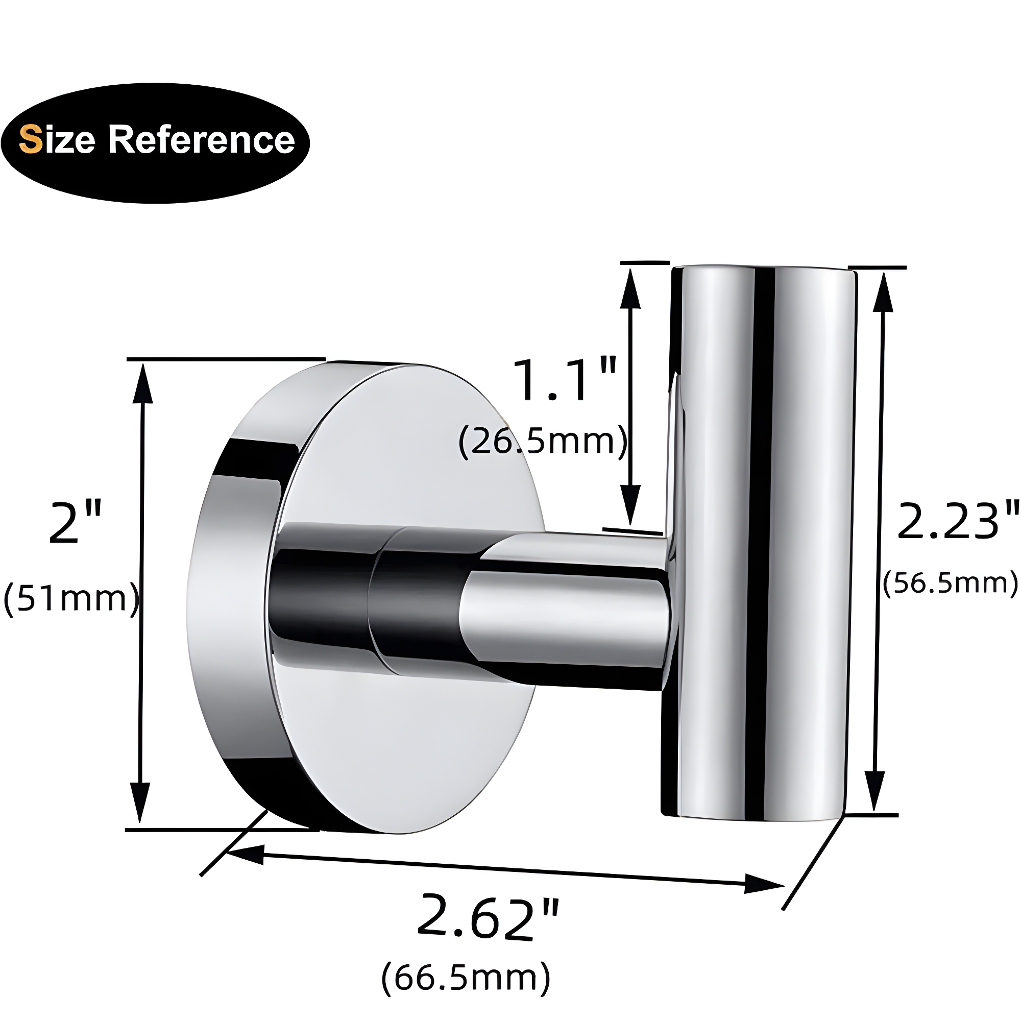 Bathroom Stainless Steel Towel Hooks Wall Mounted 4-Pack